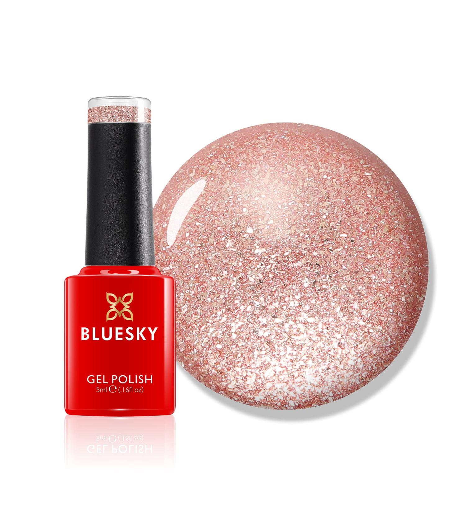 Bluesky Gel Nail Polish You're A Gem Mini PLATINUM-20 Pink Glitter Rose Long Lasting Chip Resistant 5 ml Requires Drying Under UV LED Lamp - Buy Online on GoSupps.com