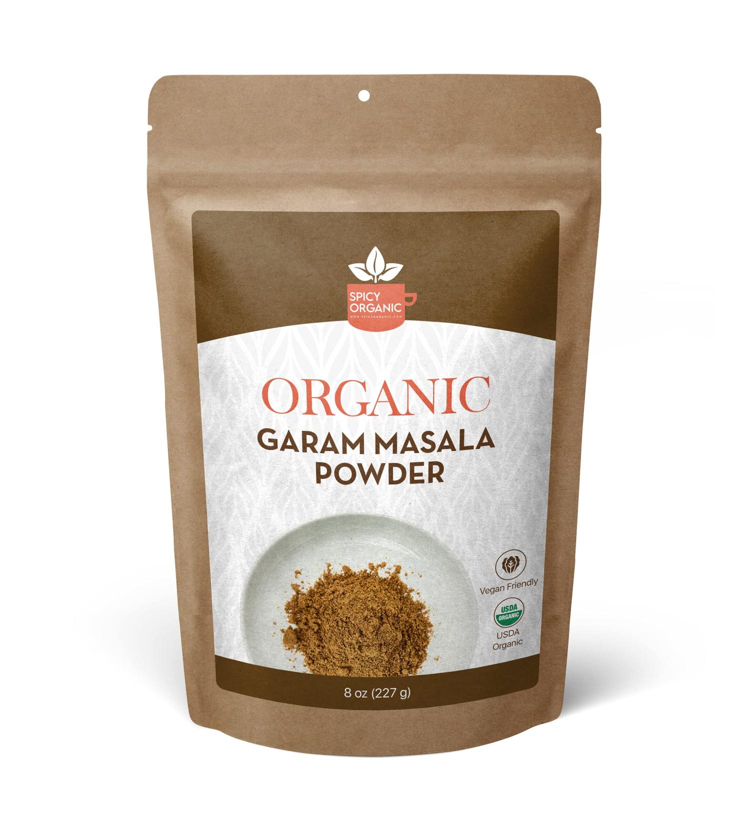 Organic Spicy Garam Masala Powder - USDA Certified, Non-GMO Spice Blend - 8 oz - Buy Online on GoSupps.com