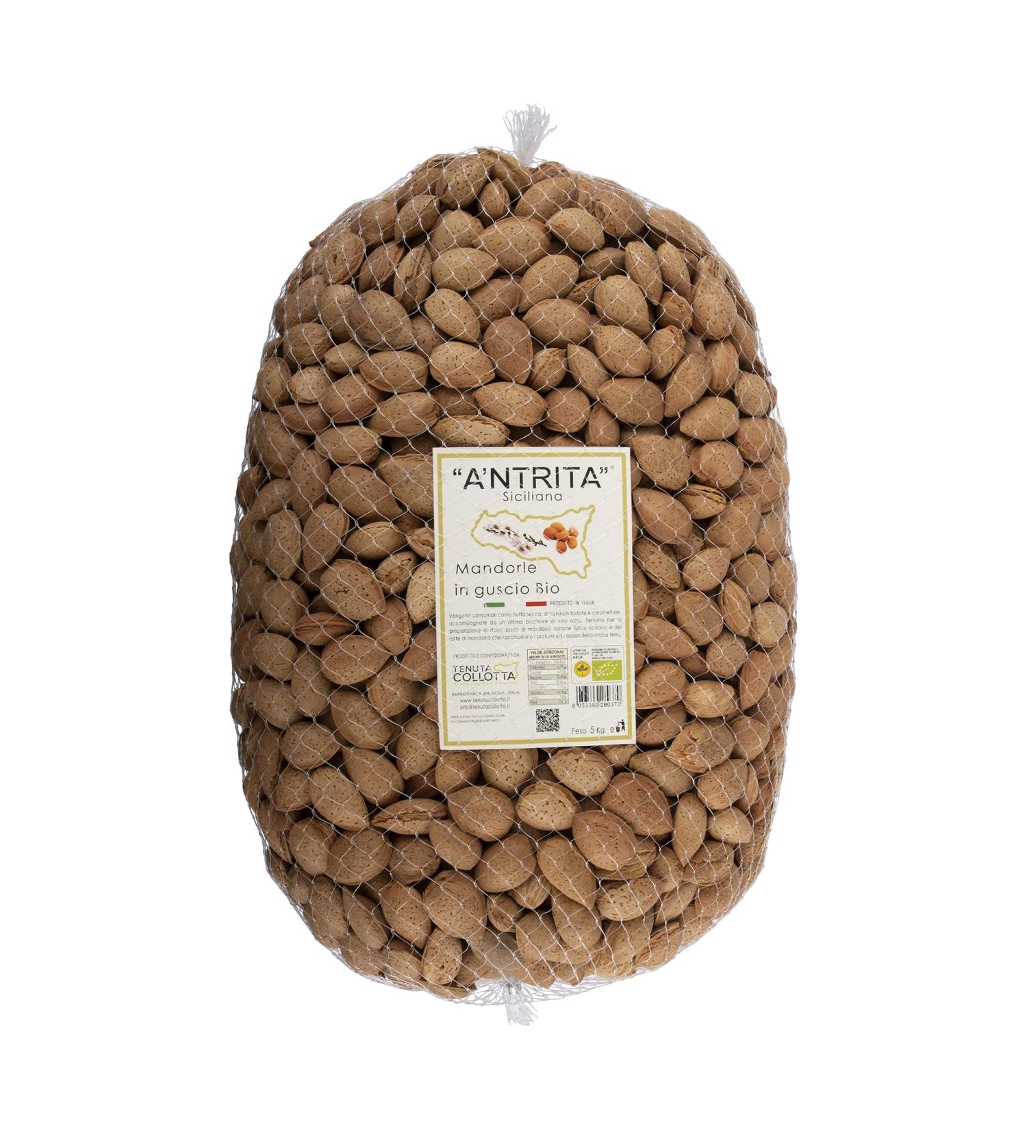  A'Ntrita A'Ntrita - Organic Almonds in Shell 5 kg - 100% Italian - Produced in Sicily - Buy Online on GoSupps.com