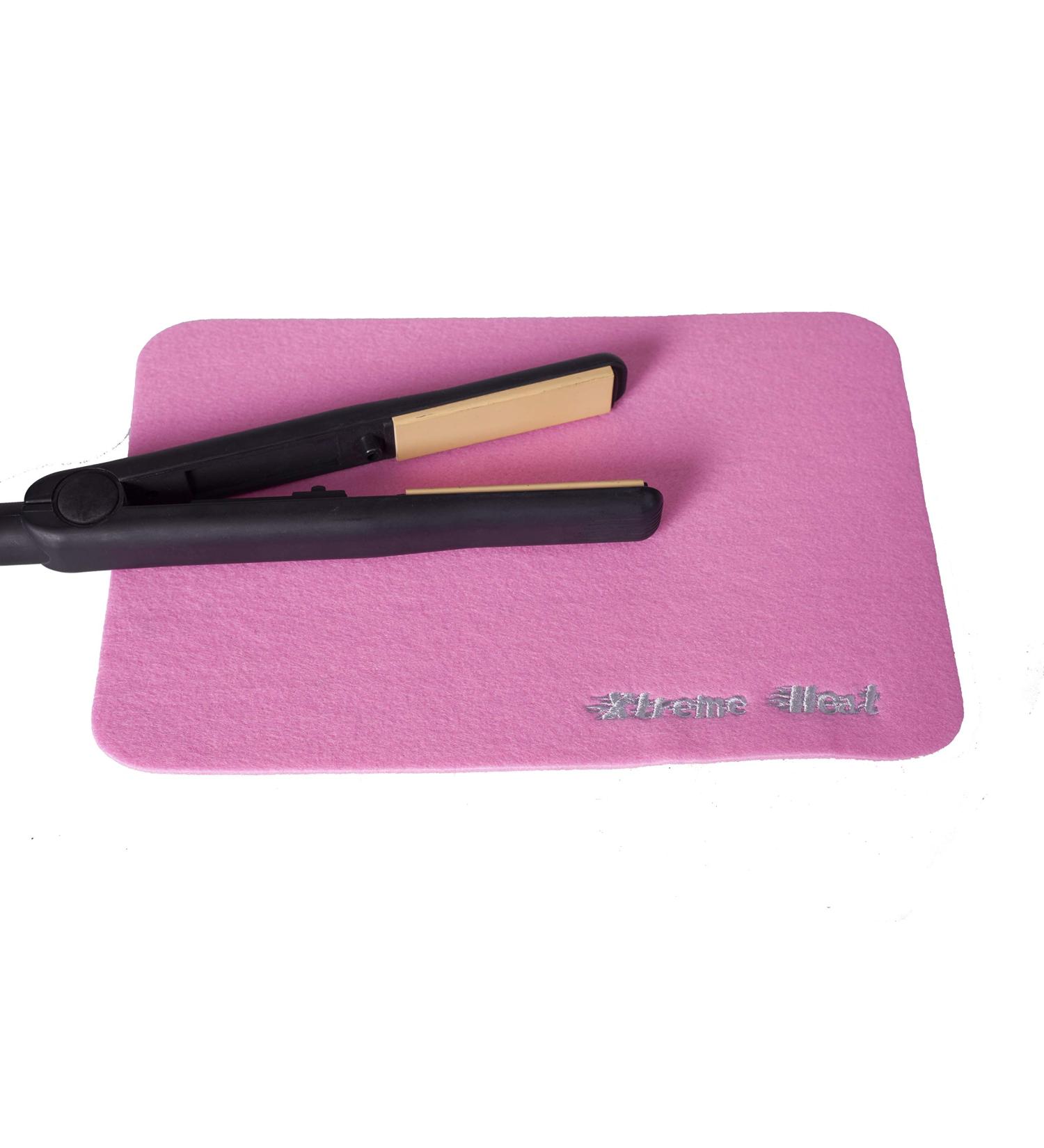 Extreme Heat Protection Safety Flat Mat for GHD Hair Straighteners and Tongs etc (Pink)