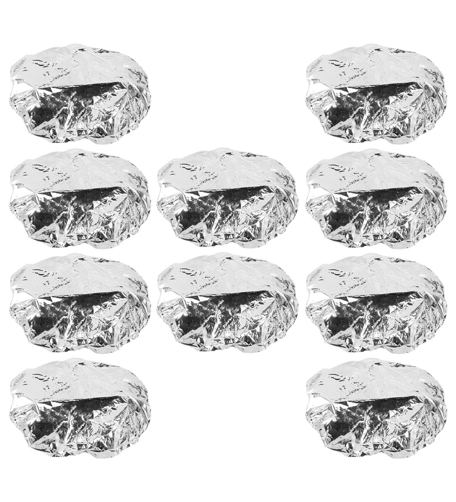 Angoily Lot de 10 Bonnets de Coiffure en Aluminium Argent Isolation Thermique lastiques Taille Unique Bonnet de Protection Thermique pour Cheveux Protection Chaleur pour Coloration - Buy Online on GoSupps.com