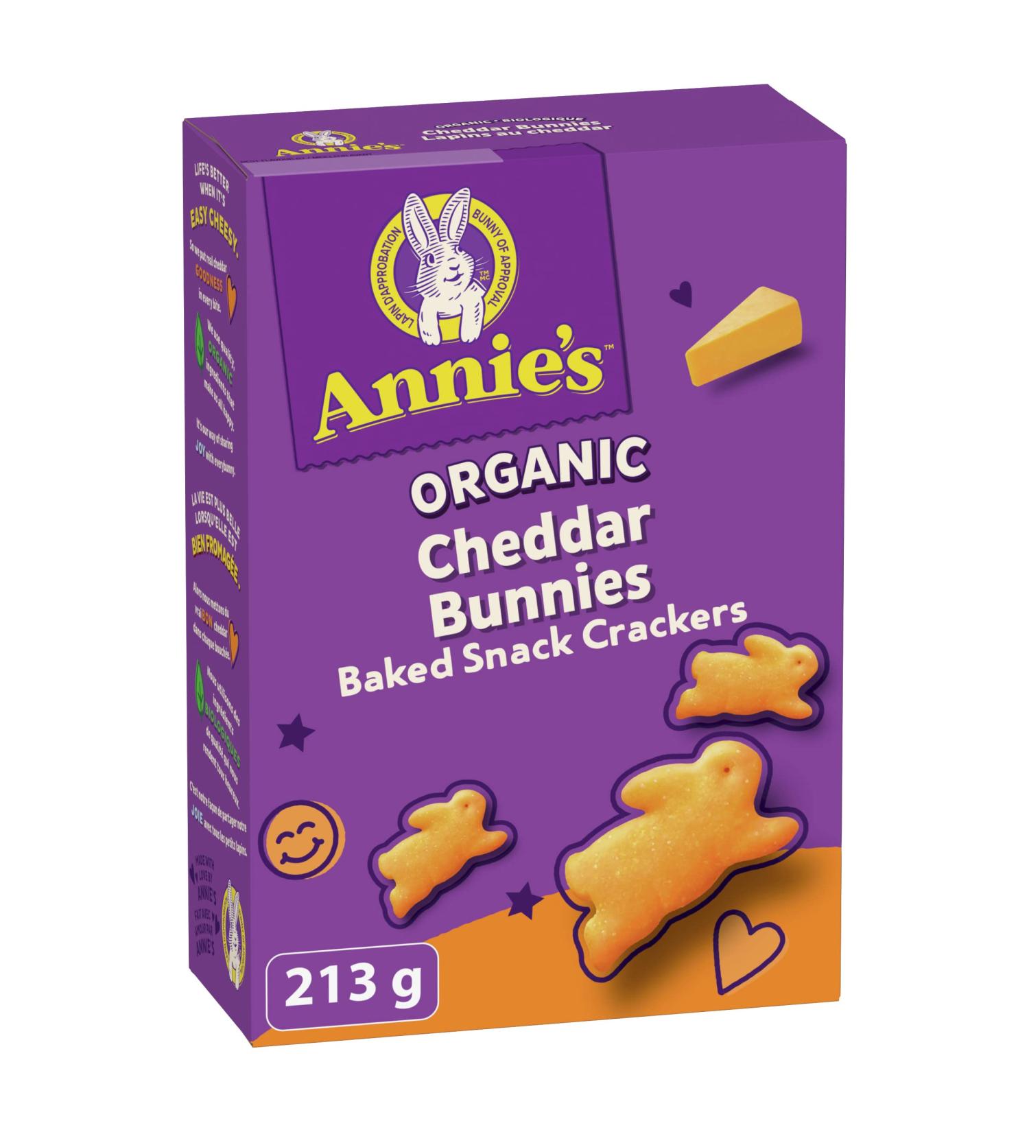 Annie's Homegrown Organic Cheddar Bunnies 213g/7.5oz - Imported from Canada - Buy Online on GoSupps.com