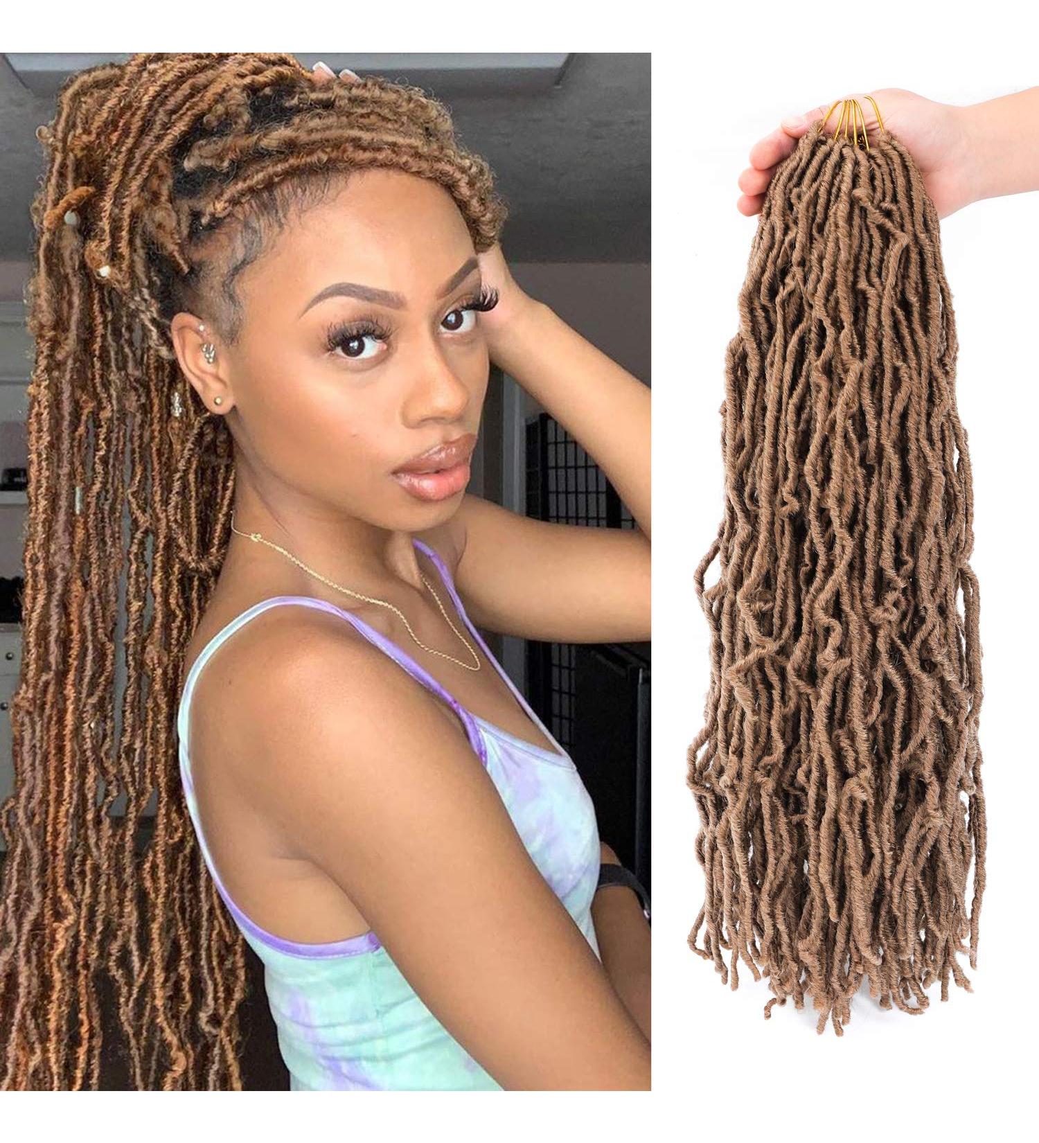 Soft Locs Crochet Hair 24 Inch - Faux Locs for Black Women, Pre Looped Butterfly Style, #27 - 1 Pack - Buy Online on GoSupps.com