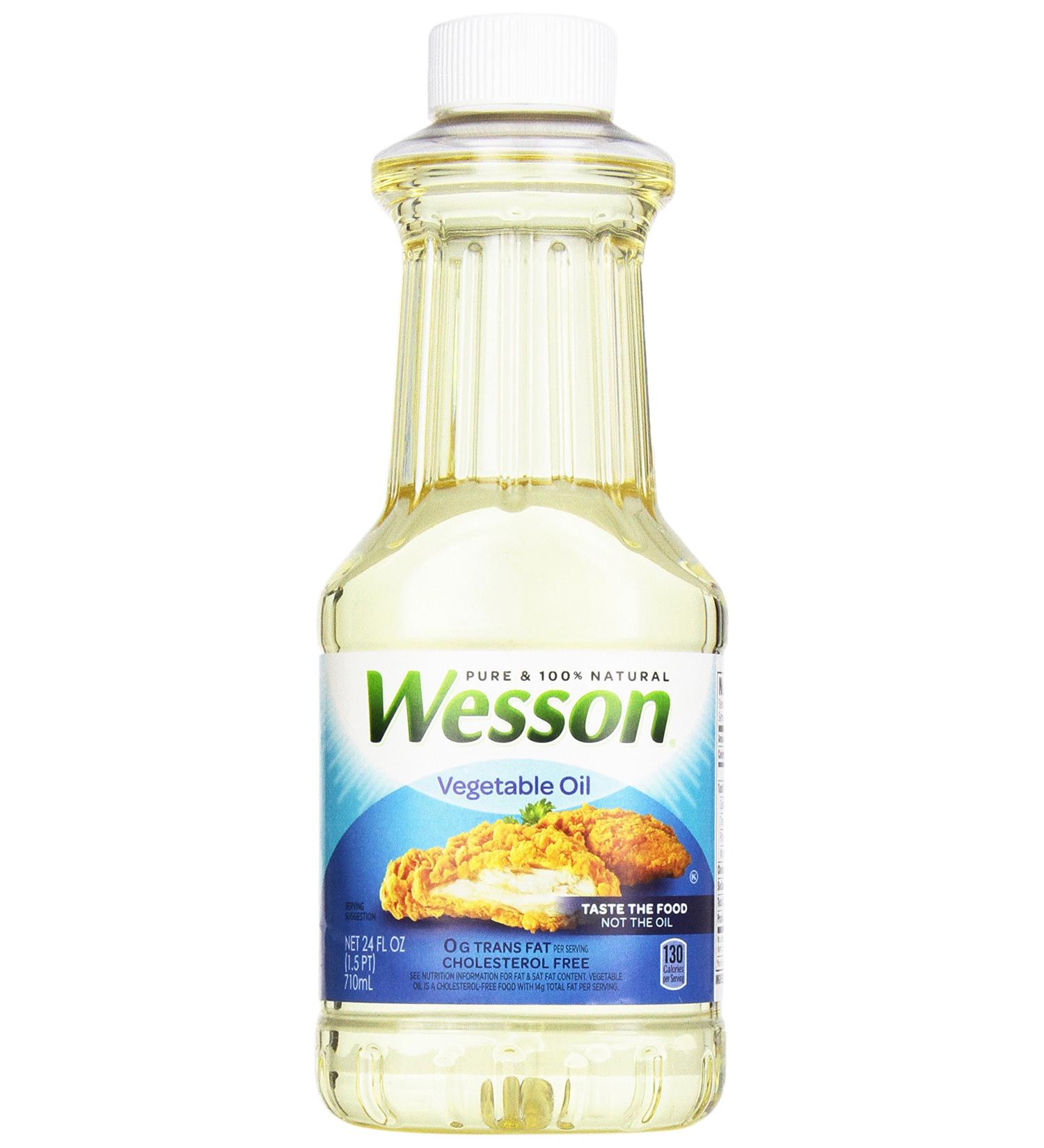 WESSON Pure Vegetable Oil 24 oz - 0g Trans Fat, Cholesterol Free - Buy Online on GoSupps.com