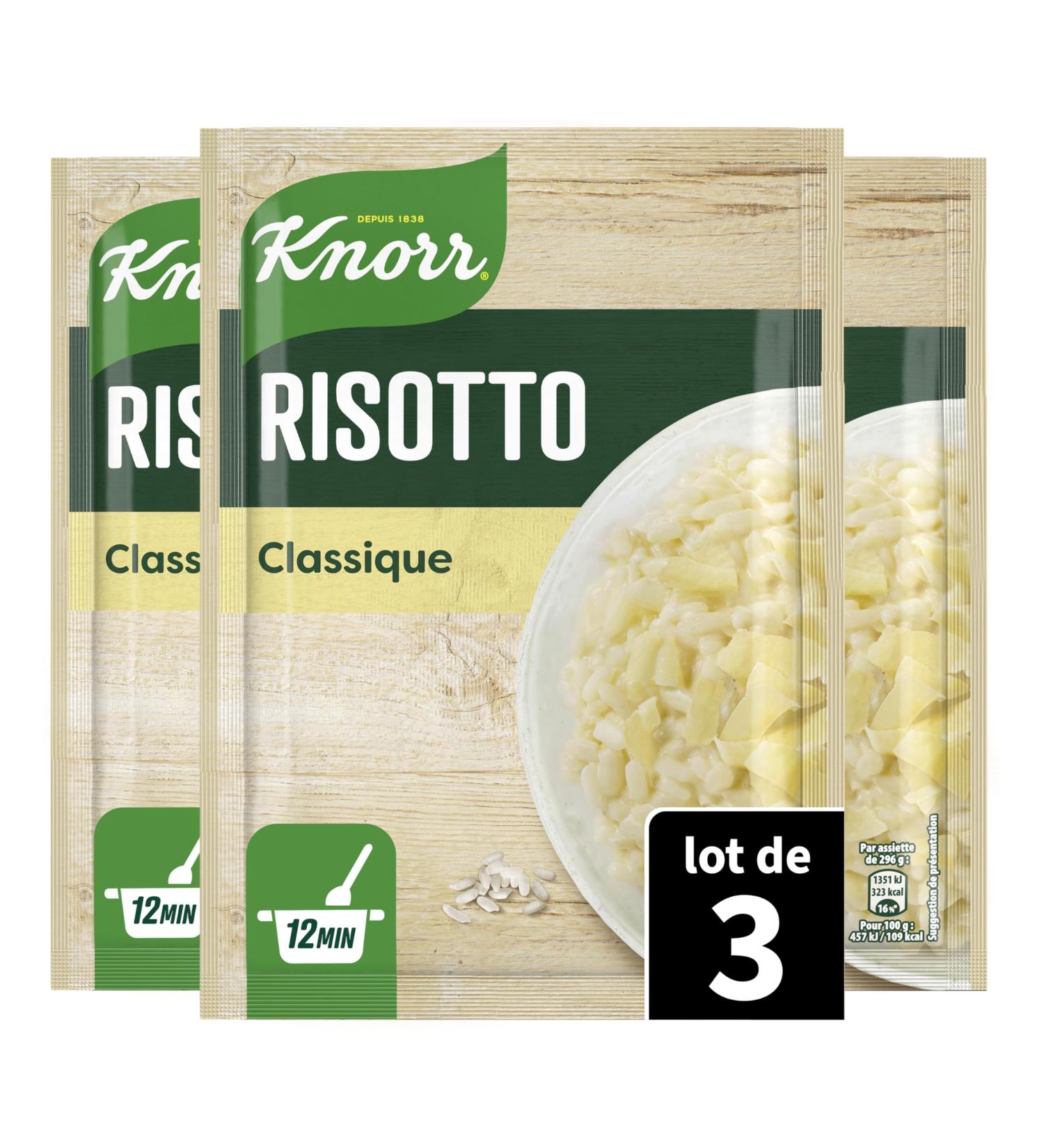 Knorr Risotto Le Classique - dish cooked in 12min - simple and quick - 100% Italian rice - pack of 3 - Buy Online on GoSupps.com