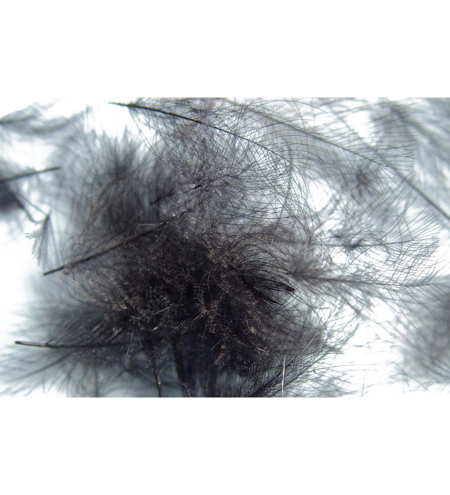 Pechetruite 1g - CDC (Cul de Canard) Feathers - BLACK - for fly tying
