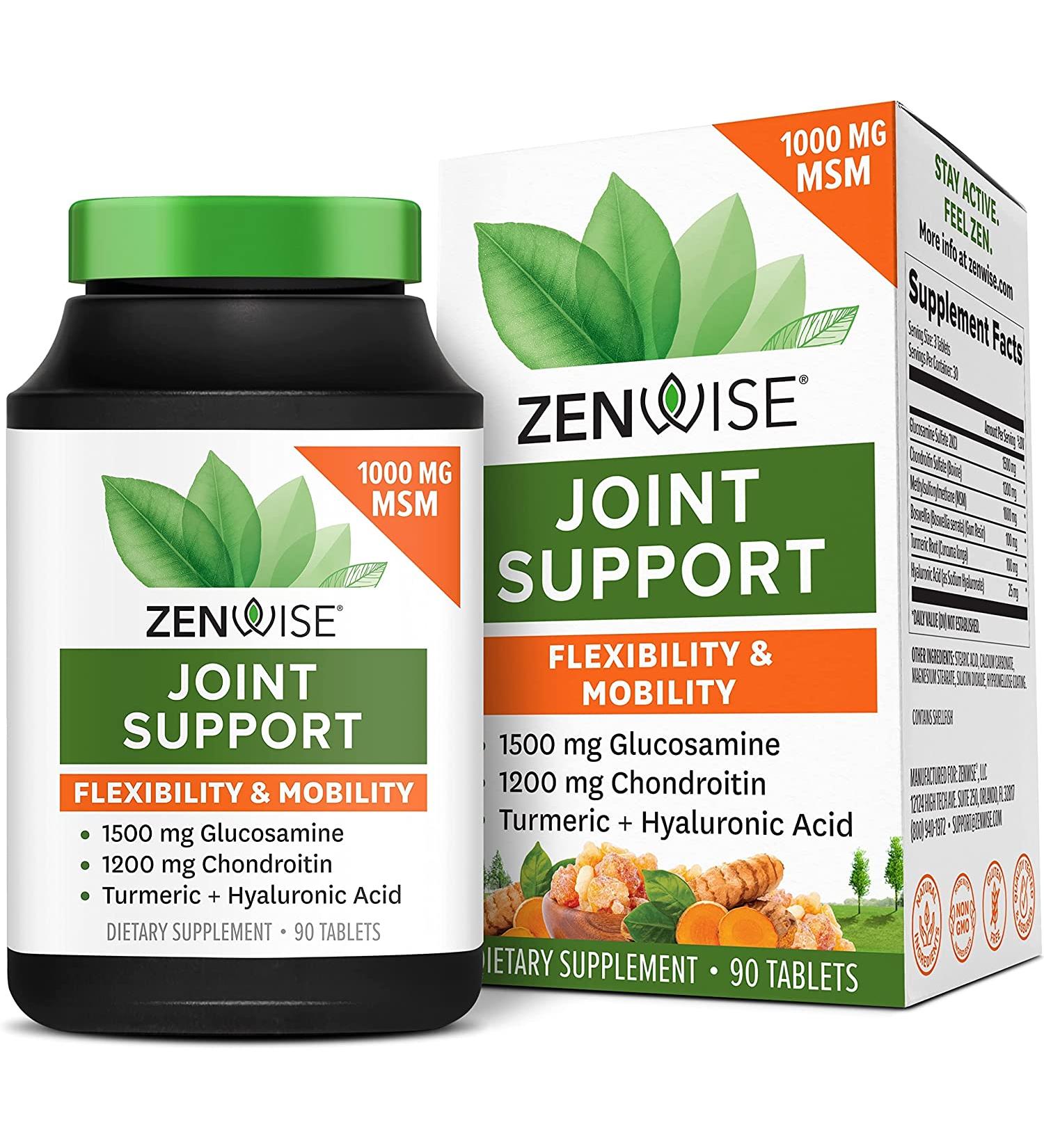 Zenwise Joint Support Supplement - 90 Tablets | Enhance Mobility & Joint Health - Buy Online on GoSupps.com