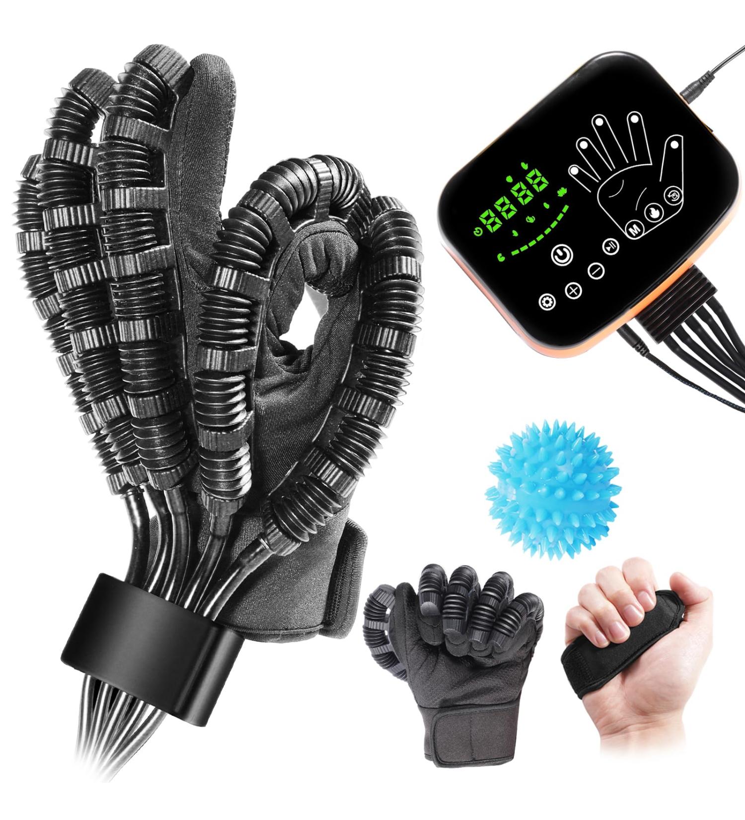 Leleyo G109 rehabilitation robots glove for stroke hand robotic gloves with heating function for stroke patients finger and hand function rehabilitation trainer(Left hand Medium) Medium Left Hand - Buy Online on GoSupps.com