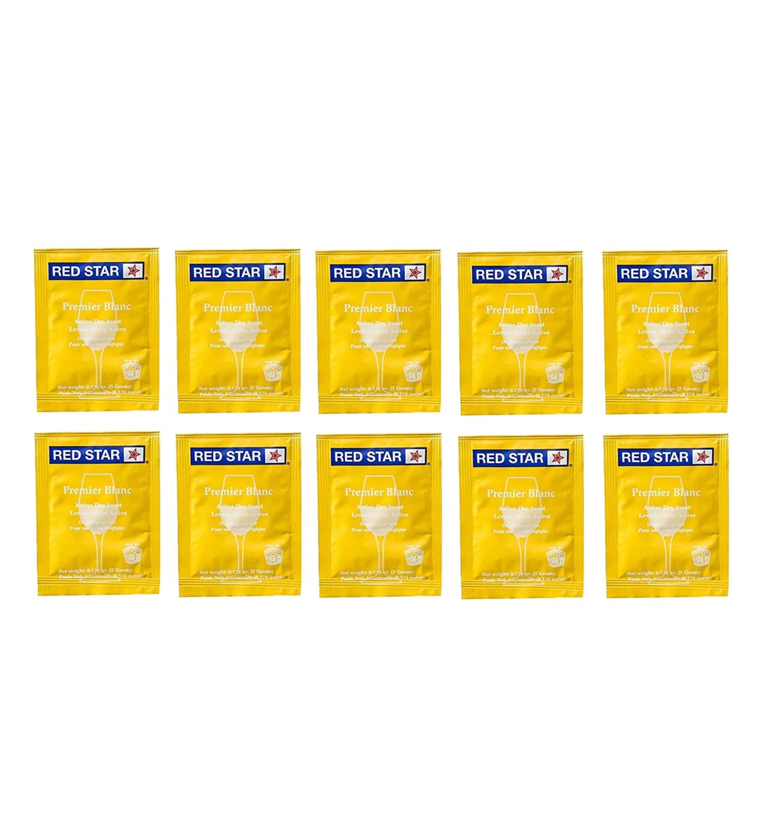 Red Star Premier Blanc Champagne Yeast 10-Pack - Buy Online on GoSupps.com