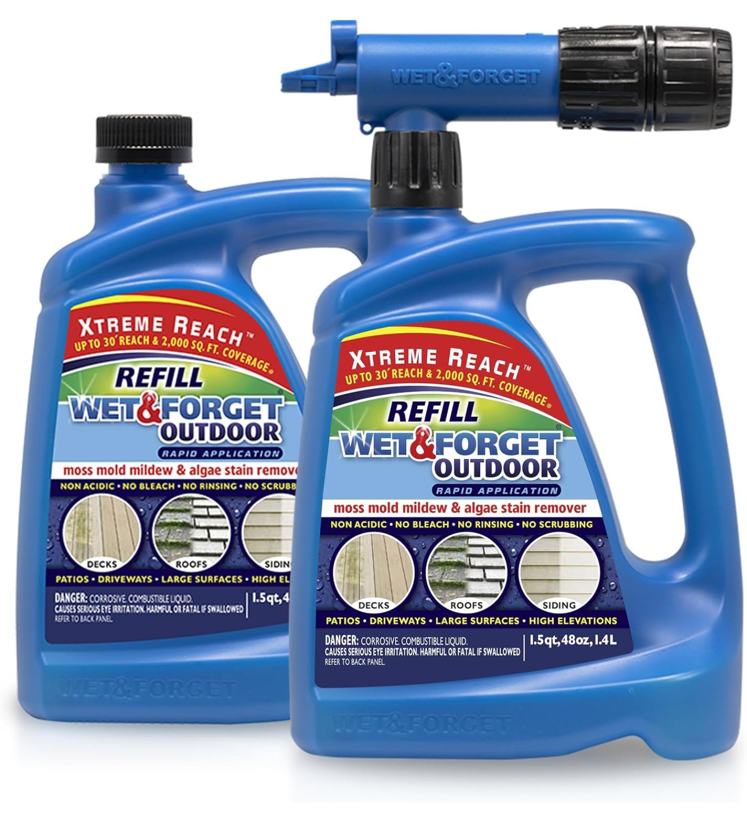 Wet & Forget Outdoor Stain Remover Multi-Surface Cleaner - Pack of 2 - 48 Oz. - Buy Online on GoSupps.com