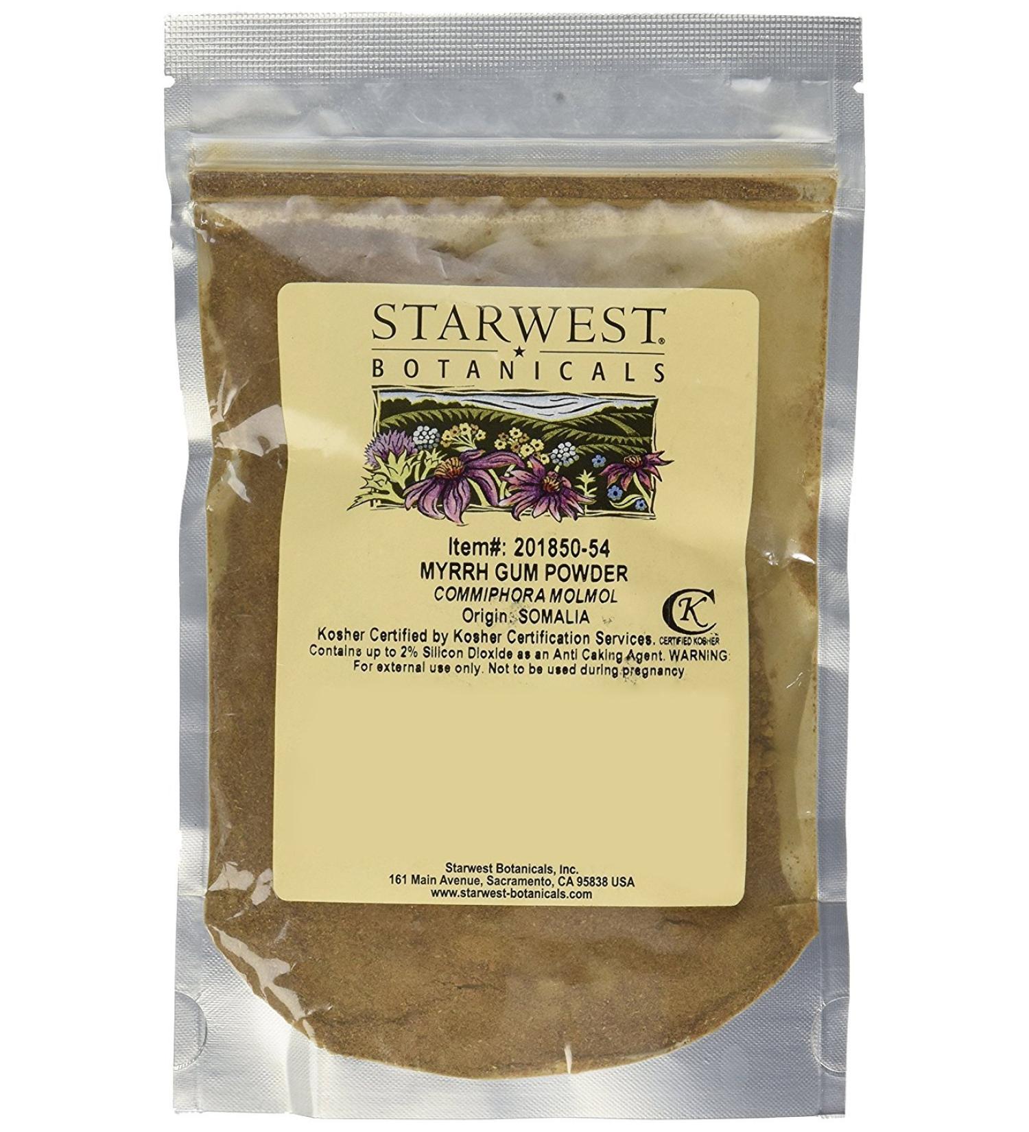Starwest Myrrh Gum Powder Wildcrafted - 4 Oz | Pure and Natural Myrrh Resin Powder - Buy Online on GoSupps.com