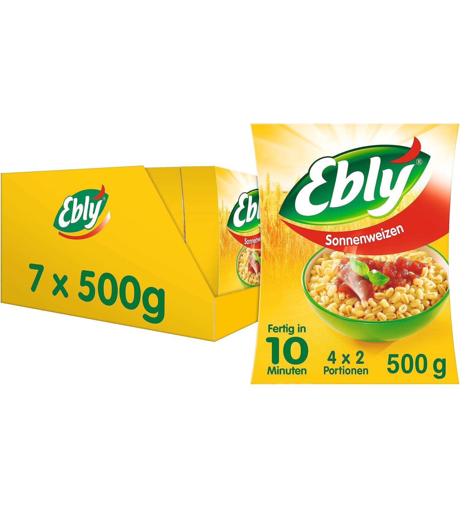 Ebly Sun Wheat 10-Minute Cooking Grain - Pack of 7 (500g Each) | Quick & Healthy International Shipping - Buy Online on GoSupps.com