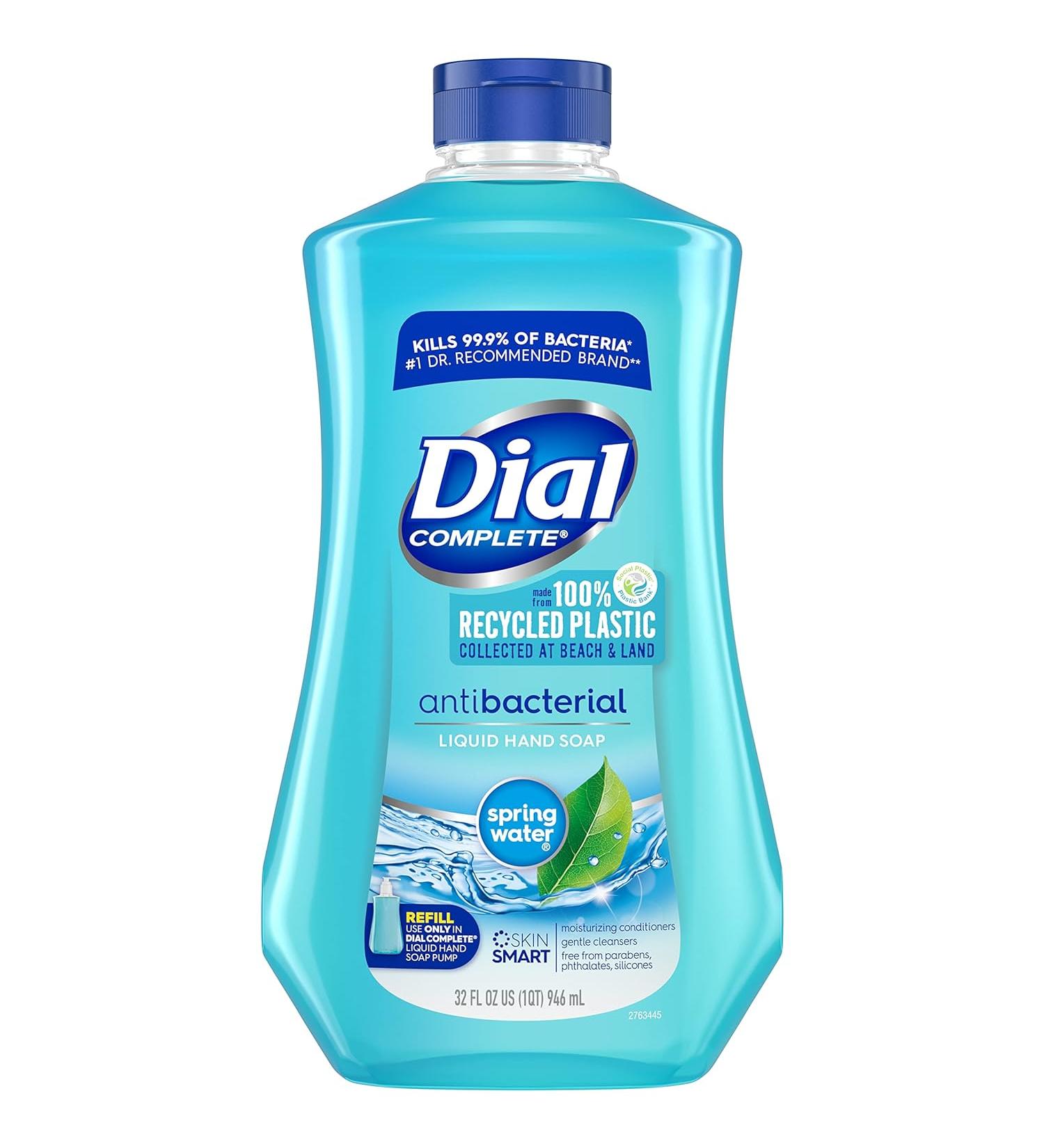 Dial Antibacterial Liquid Hand Soap Refill, Spring Water, 32 fl oz - Buy Online Now! - Buy Online on GoSupps.com