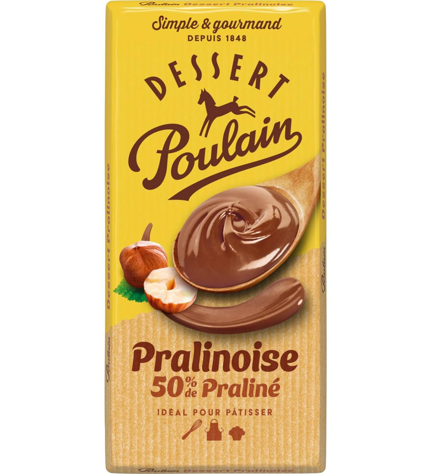Poulain Chocolate Pralinoise Tablet 180 g - Buy Online on GoSupps.com