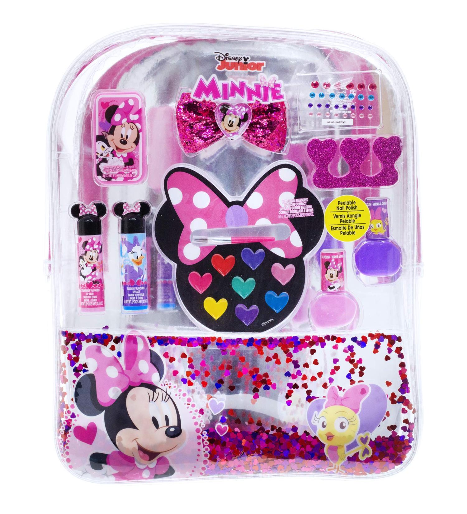 Disney Minnie Mouse Townley Girl Backpack Cosmetics Set - Lip Gloss, Hair Bows, Nail Polish, and More - Buy Online on GoSupps.com