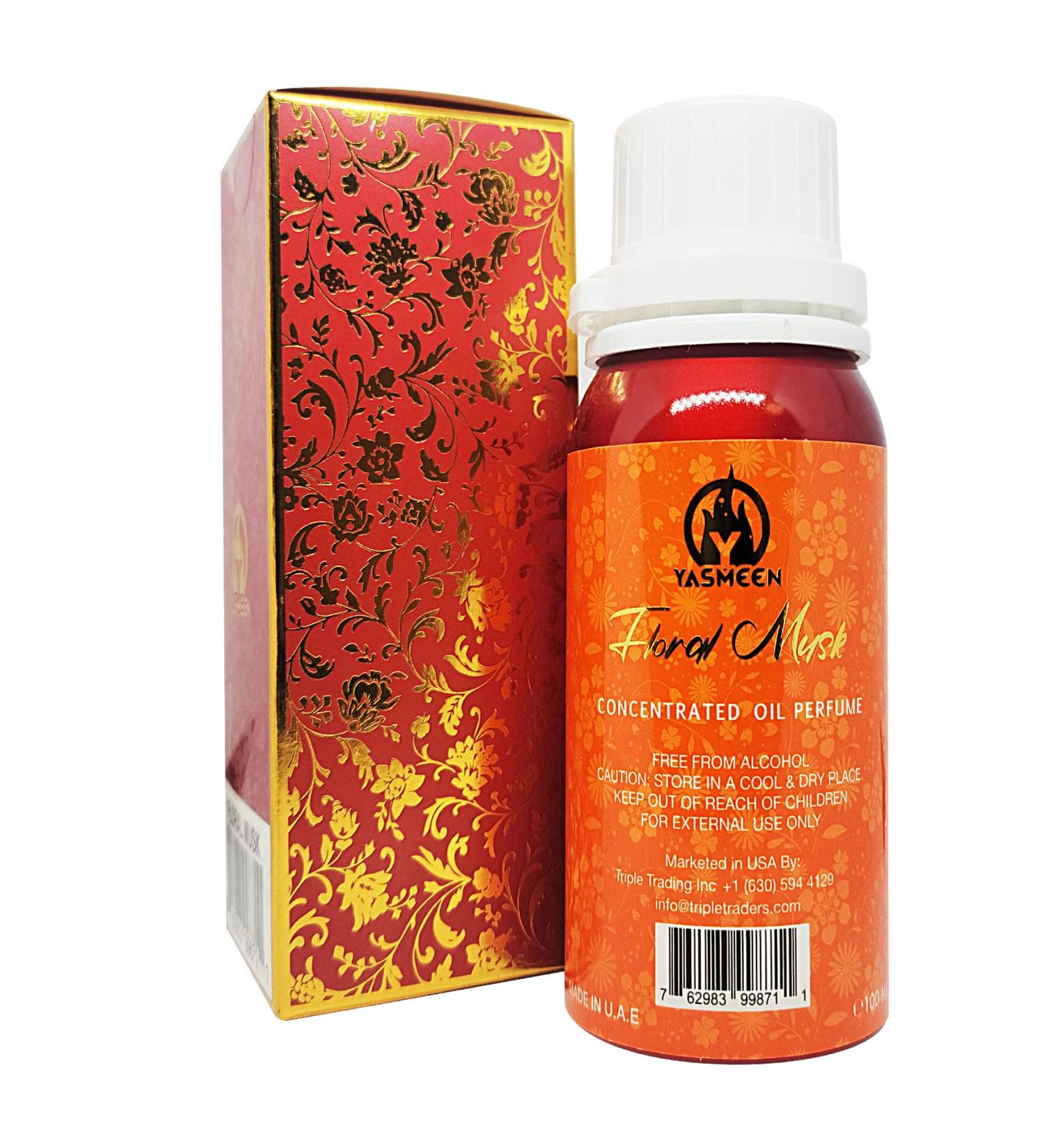 Yasmeen Floral Musk 100 ML | Oil Perfume Concentrated 100 ML (3.4 Oz) | Unisex for Men and Women | Blended Fragrance in Dubai UAE Floral Musk 3.4 Fl Oz (Pack of 1) - Buy Online on GoSupps.com