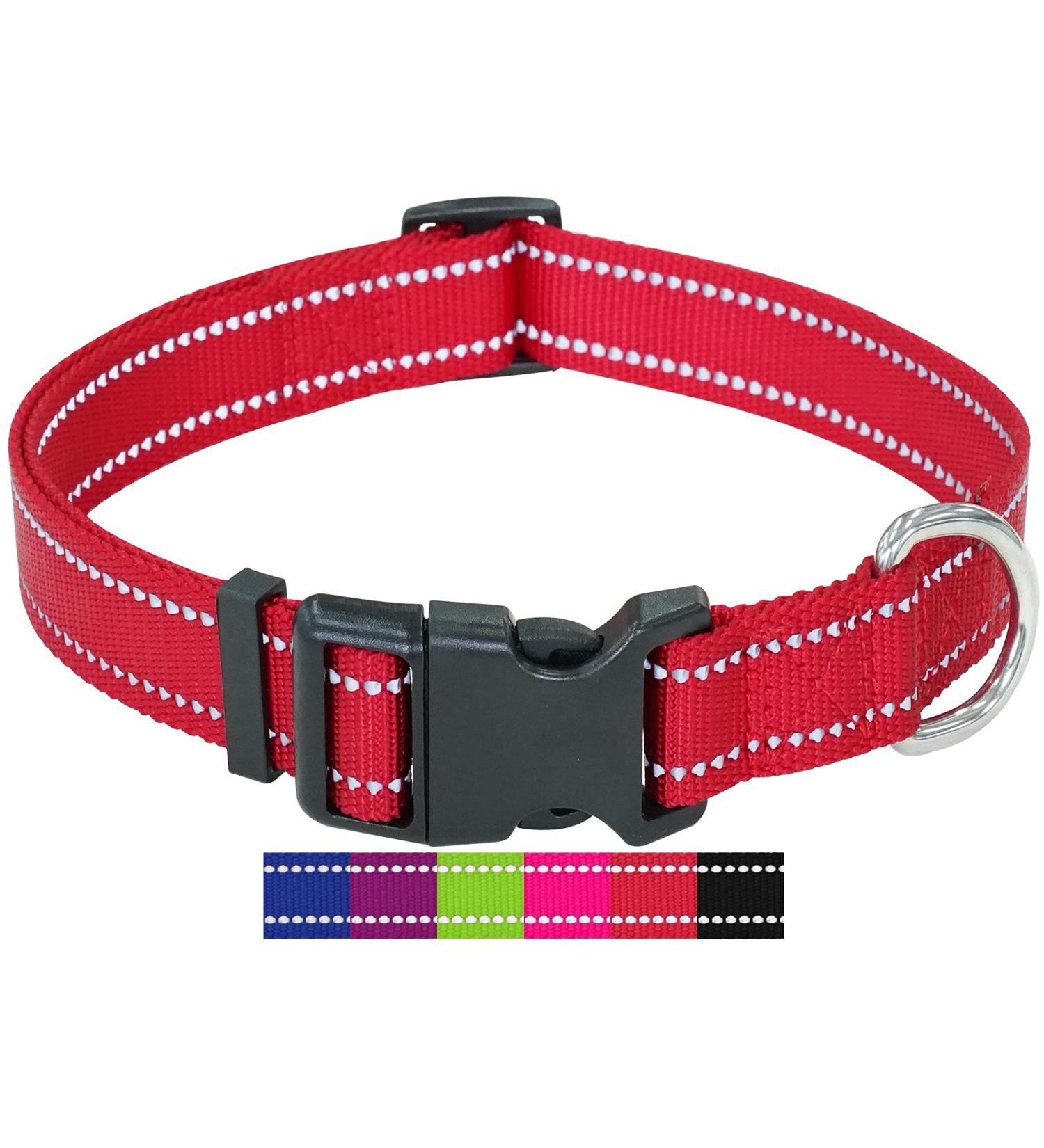 Buy Dey Premium Reflective Dog Collar - Adjustable Nylon for Small & Large Dogs Multiple Colors & Sizes Available - Buy Online on GoSupps.com