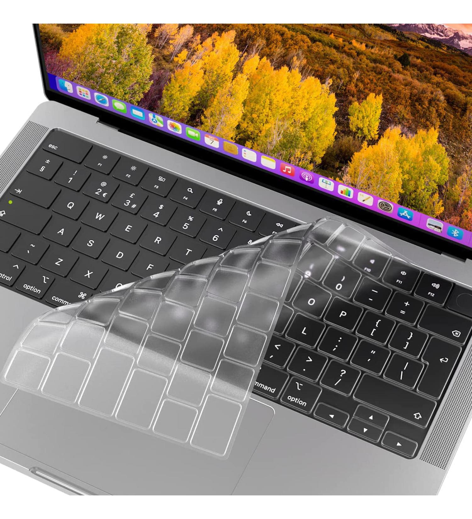 Ultra Thin Keyboard Cover for 2022-2024 MacBook Air 15 M2 M3 & Pro 14 16 M1 M2 Max - EU Layout with Touch ID | Perfect Fit for A3114 A3113 Models - Buy Online on GoSupps.com