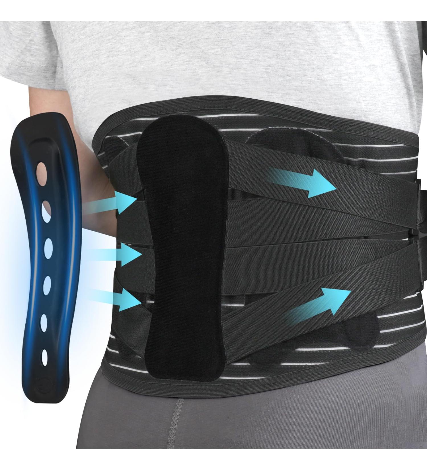 Back Brace for Lower Back Pain Relief - Breathable Support Belt for Men & Women - Ergonomic Lumbar Support for Herniated Disc Sciatica & More - Medium (Waist: 32-38 - Buy Online on GoSupps.com