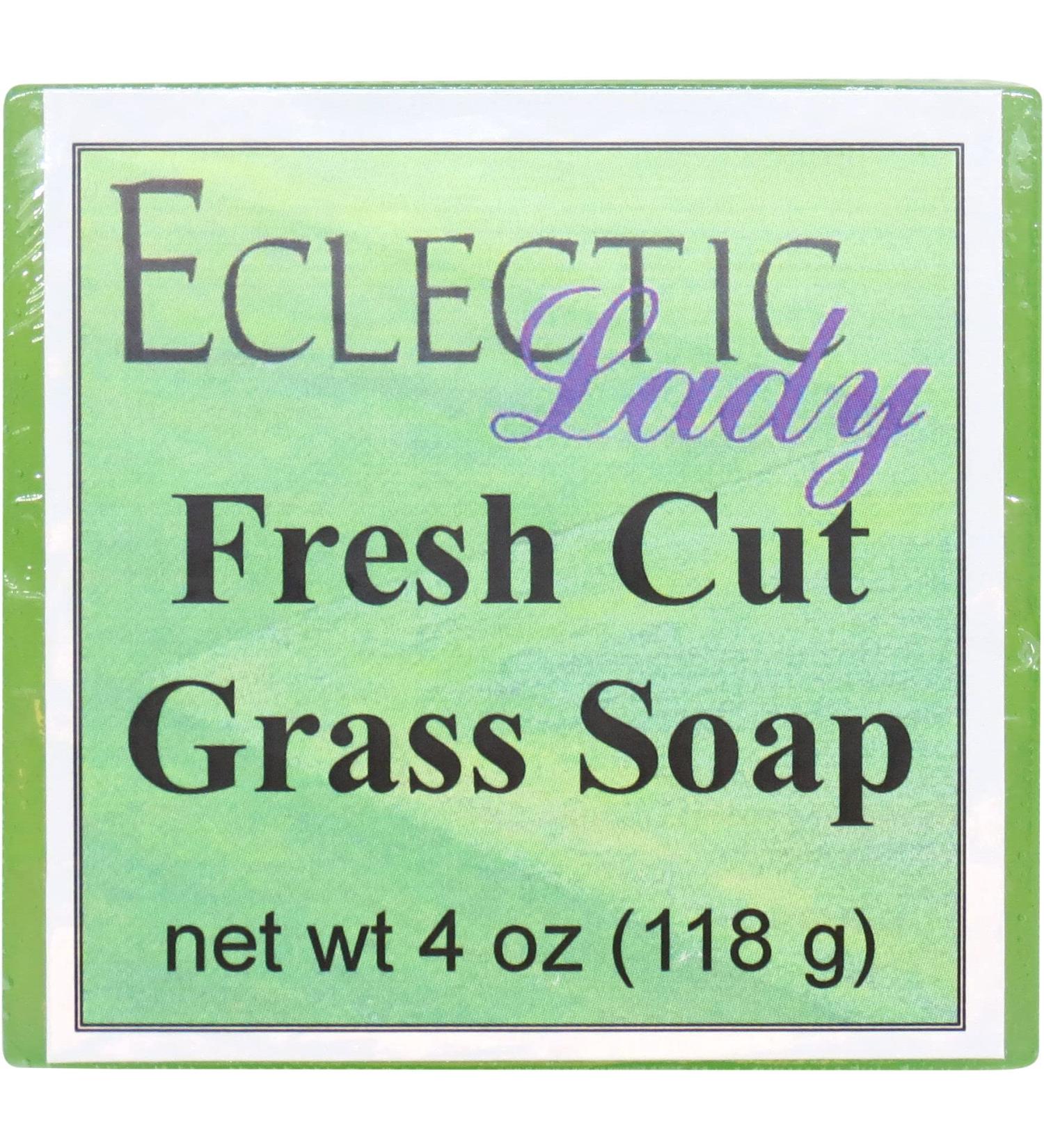 Fresh Cut Grass Glycerin Soap - Eclectic Lady 4 oz Bar | Natural Handmade Soap for Refreshing Clean | International Shipping Available - Buy Online on GoSupps.com