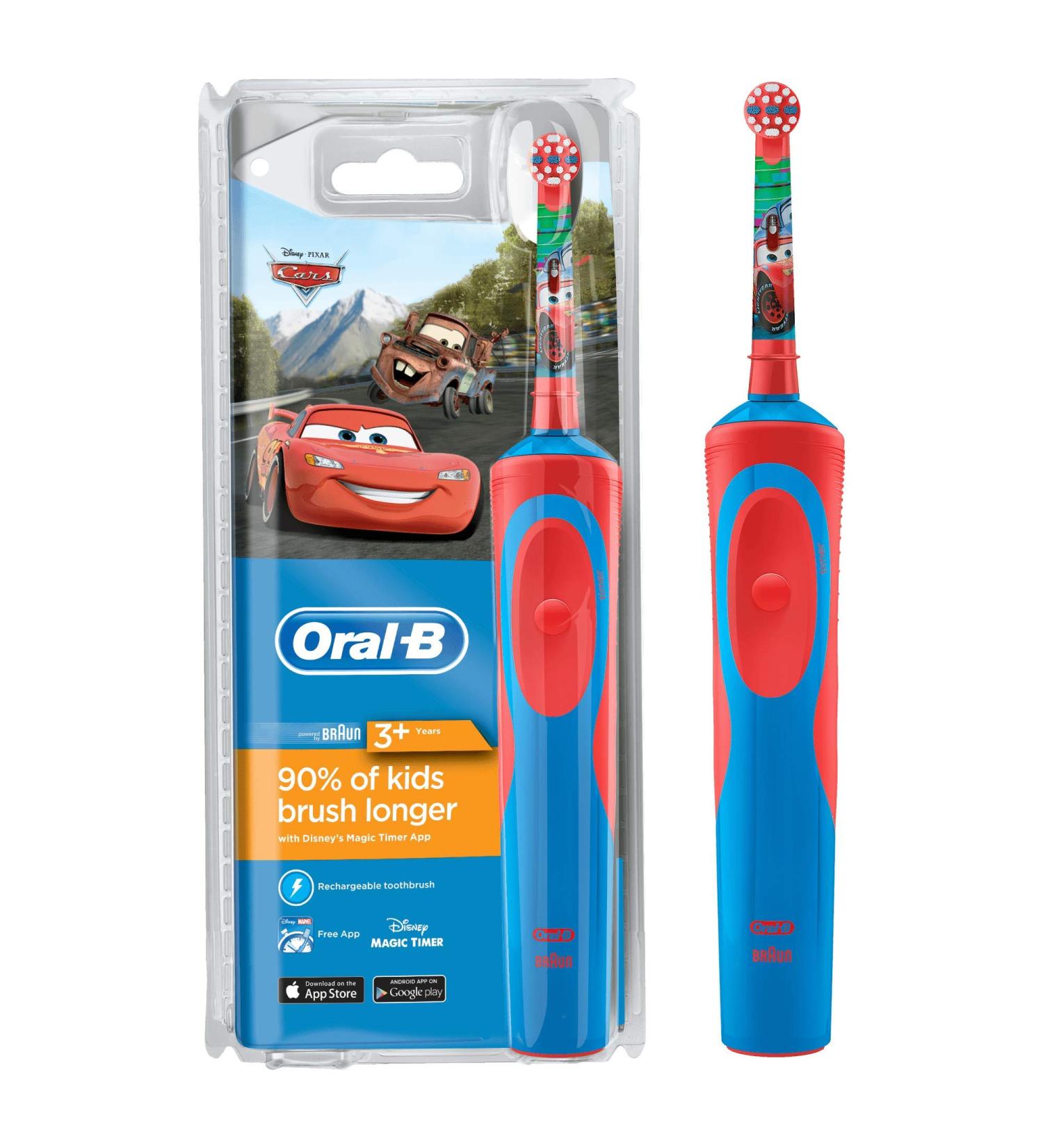 Oral-B Stages Power Kids Electric Toothbrush | Disney Pixar Cars Characters | Rechargeable | Ages 3+ | Stocking Filler - Buy Online on GoSupps.com