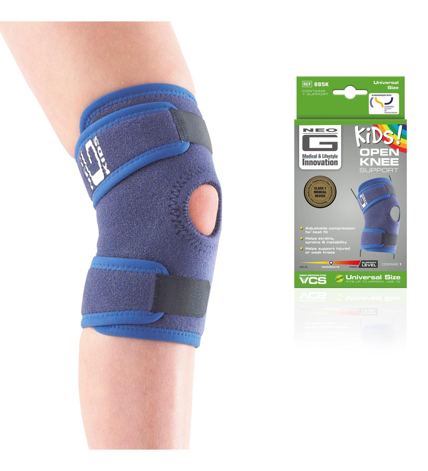 Neo-G Kids Knee Brace with Open Patella | For Arthritis Relief, Joint & Meniscus Pain | Ideal for Sports like Basketball & Running | Adjustable Compression | Class 1 Medical Device - Buy Online on GoSupps.com