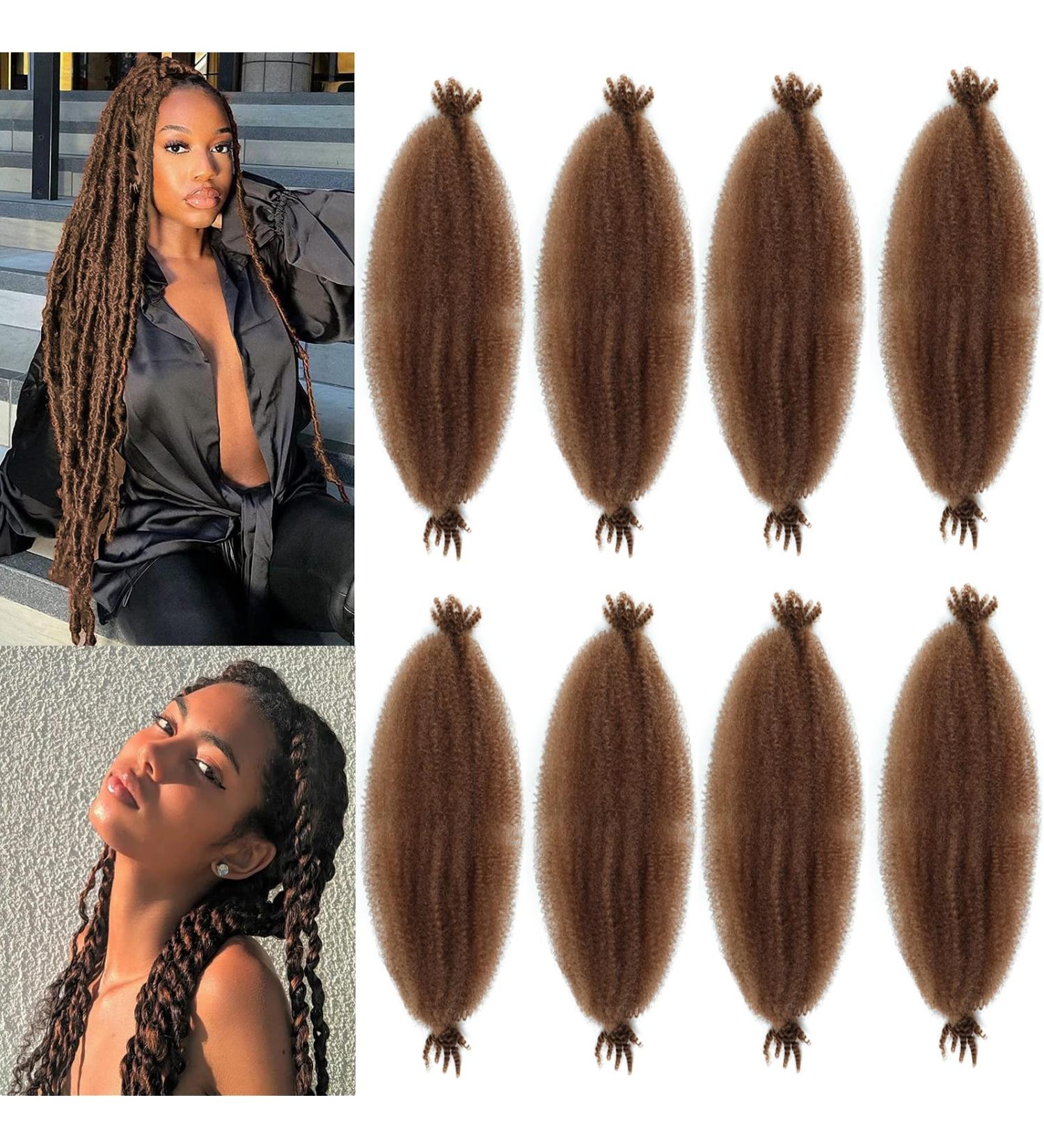 LPARMJIT 24 Afro Twist Hair - Pre-separated Kinky Marley Extensions (8 Packs) for Soft Butterflying Styles - 30# Color - Buy Online on GoSupps.com
