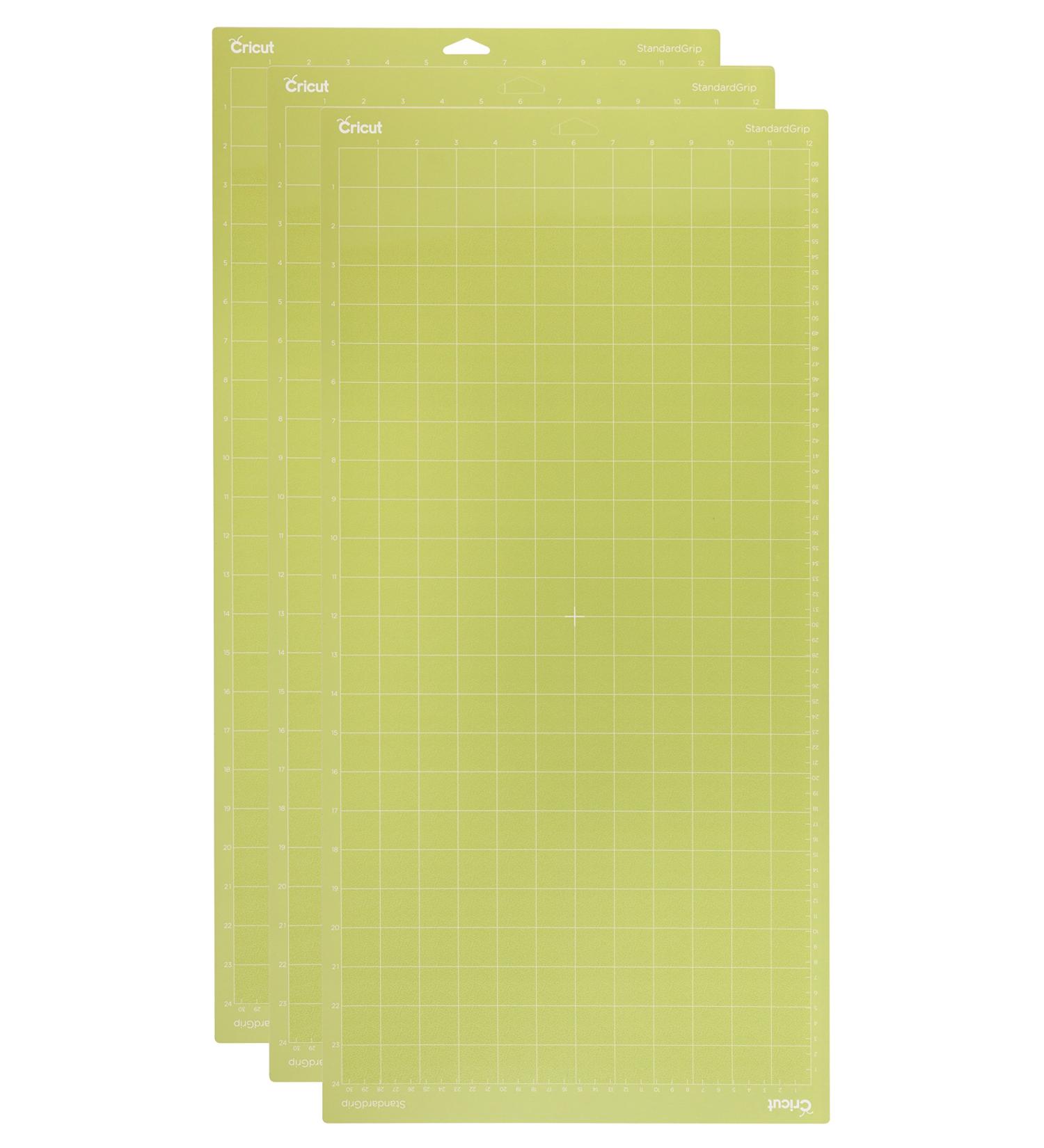 3-Pack Cricut StandardGrip Machine Mats 12 x 24 - Reusable Cutting Mats for Crafts - Compatible with Cricut Explore & Maker - Ideal for Cardstock, Vinyl, and More - Protective Film Included (Green) - Buy Online on GoSupps.com