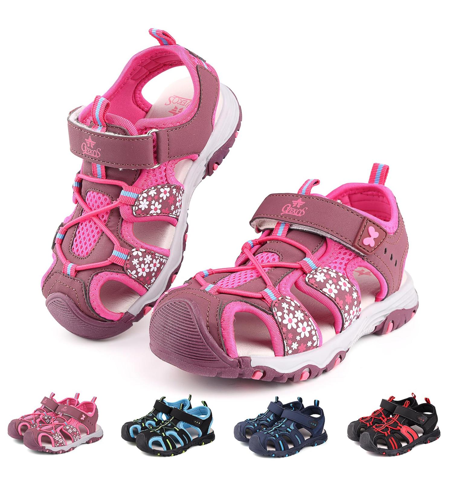 Buwege Children's Waterproof Sport Sandals for Boys & Girls | Outdoor Hiking & Beach Sneakers | Size 28-38 EU | Pink & Red Options - Buy Online on GoSupps.com