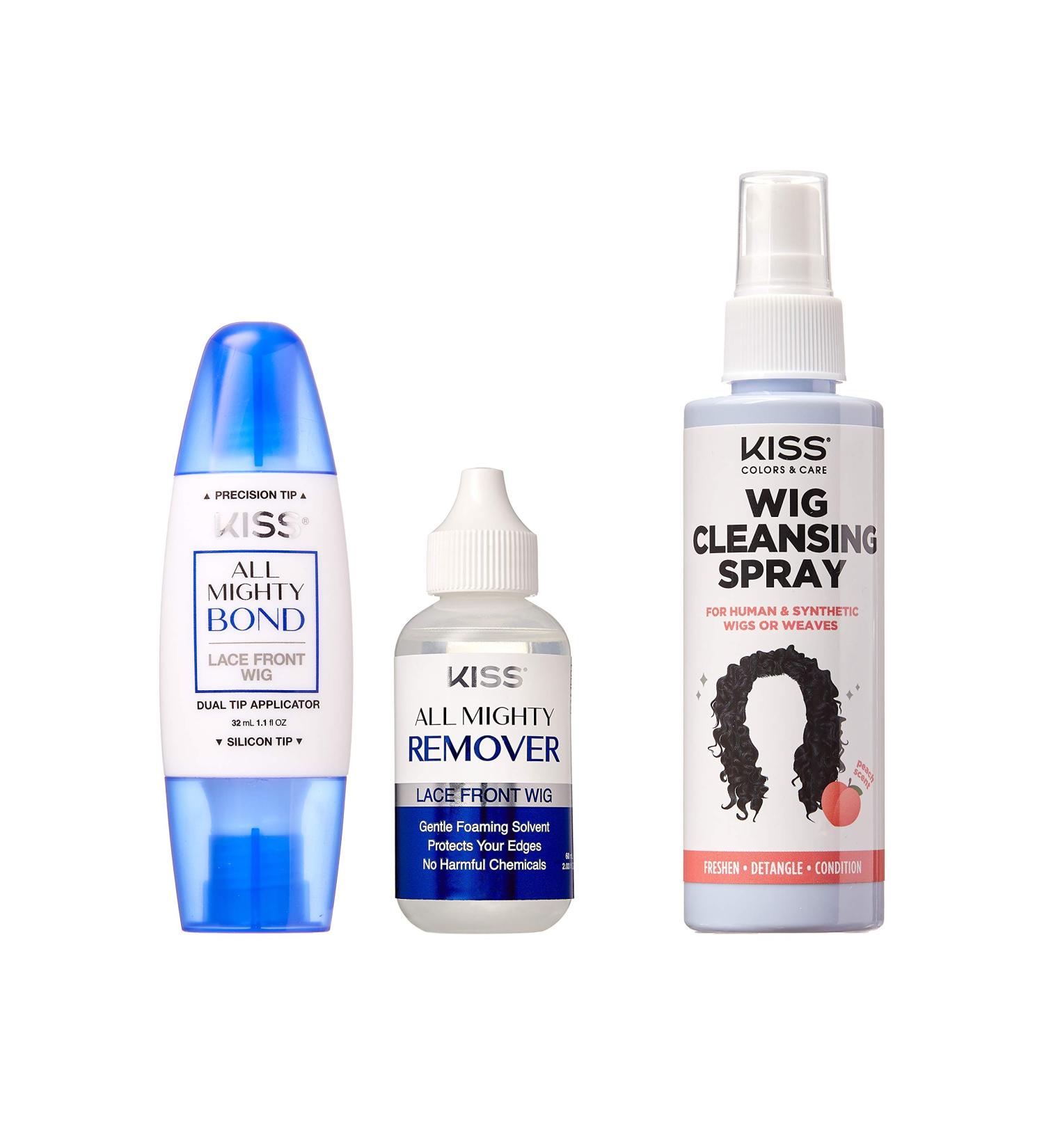 Kiss All Mighty Bond Lace Wig Adhesive & Remover With Cleanser Spray - Buy Online on GoSupps.com