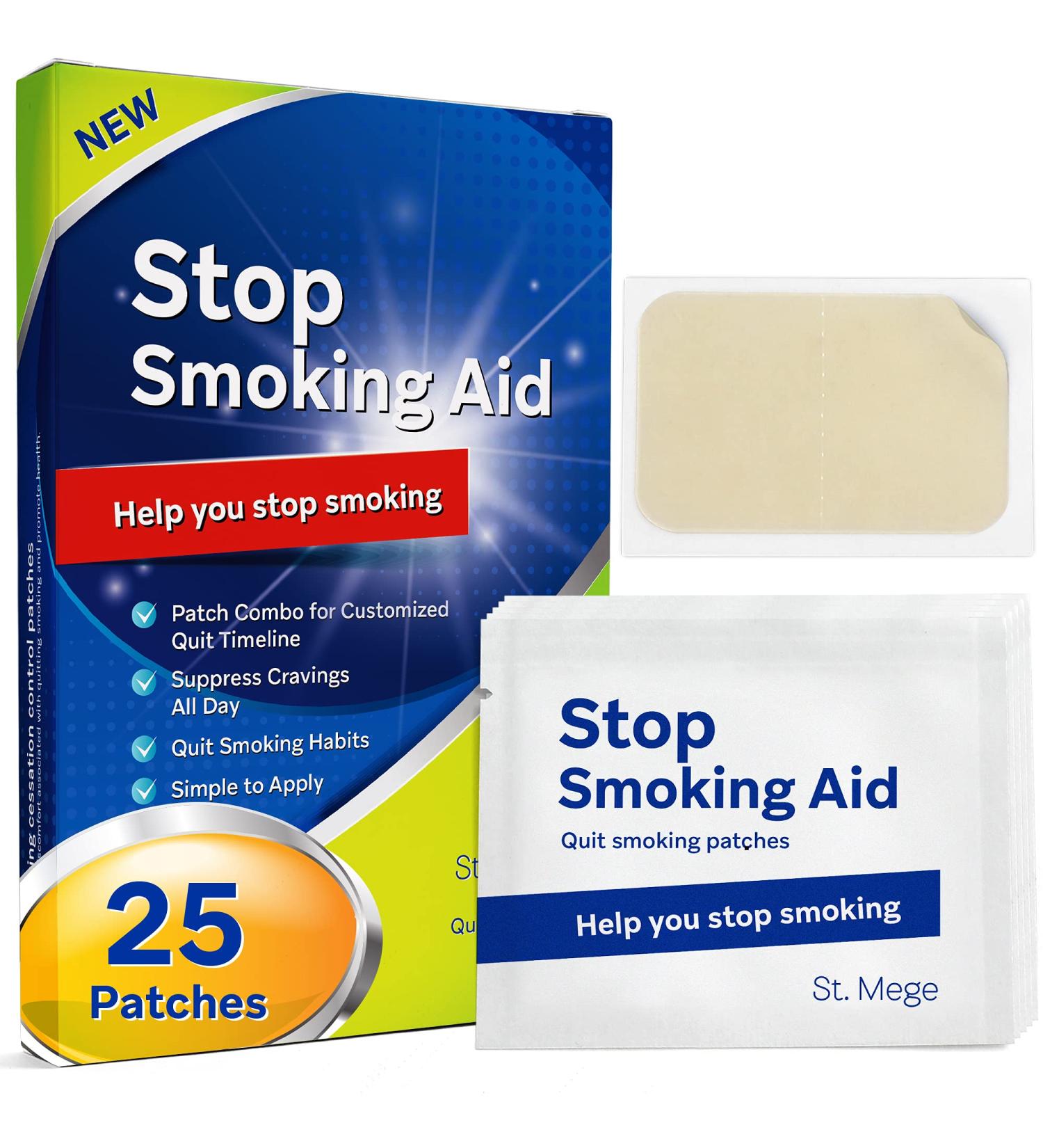 Quit Smoking Step 1 Patches - Easy & Effective Smoking Cessation Aid - 25 Patches - Buy Online on GoSupps.com