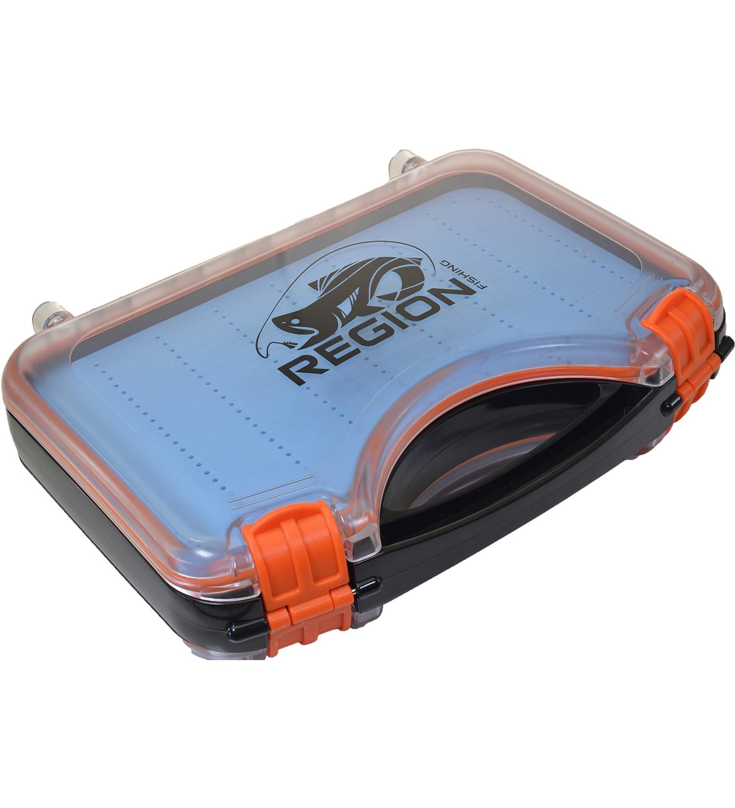 Region Fishing Extra Large Double Sided Waterproof Boat Fly Box with Handle - 424 Slots - Ideal for Streamers and Nymphs - Buy Online on GoSupps.com