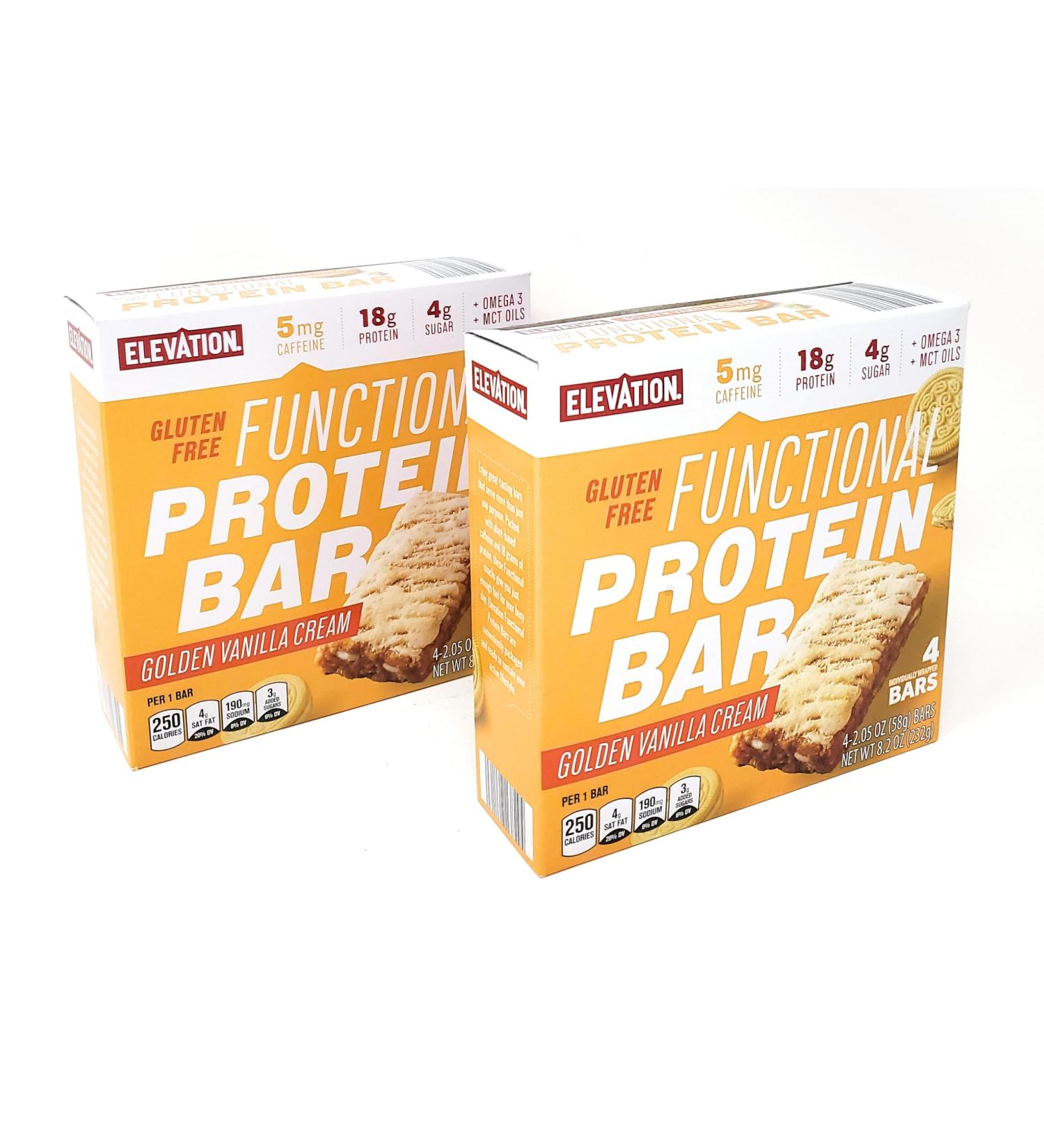 Functional Protein Bar Golden Vanilla Cream Gluten Free 8.2oz/232g (Packof 2) - Buy Online on GoSupps.com