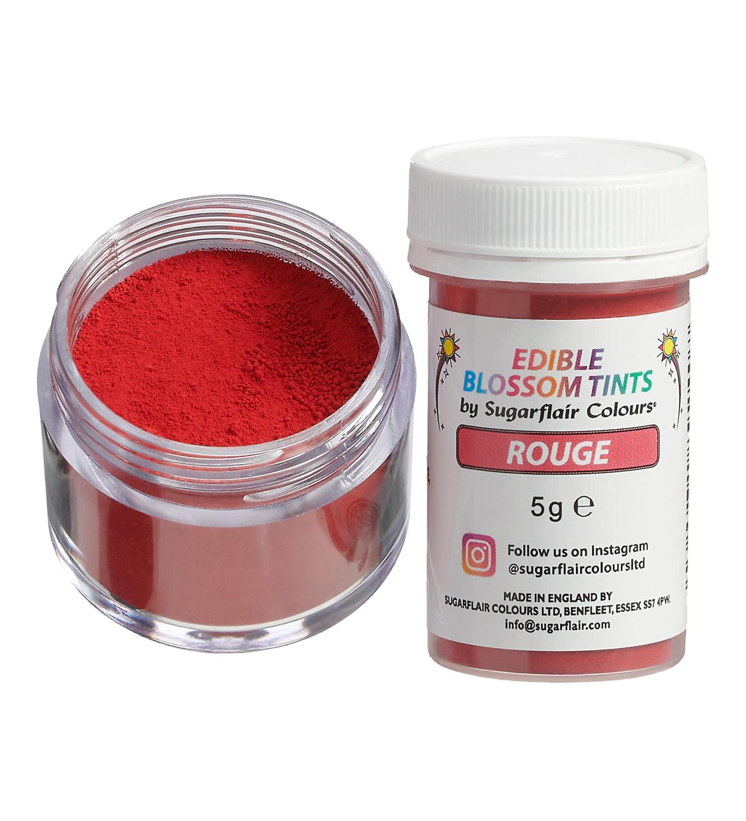 Sugarflair Rouge Food Colouring Powder Dust Use on Cake Surfaces Decorations or Colour Sugarpaste Fondant Icing Chocolate Buttercream Royal Icing Macarons and More! - 5g
