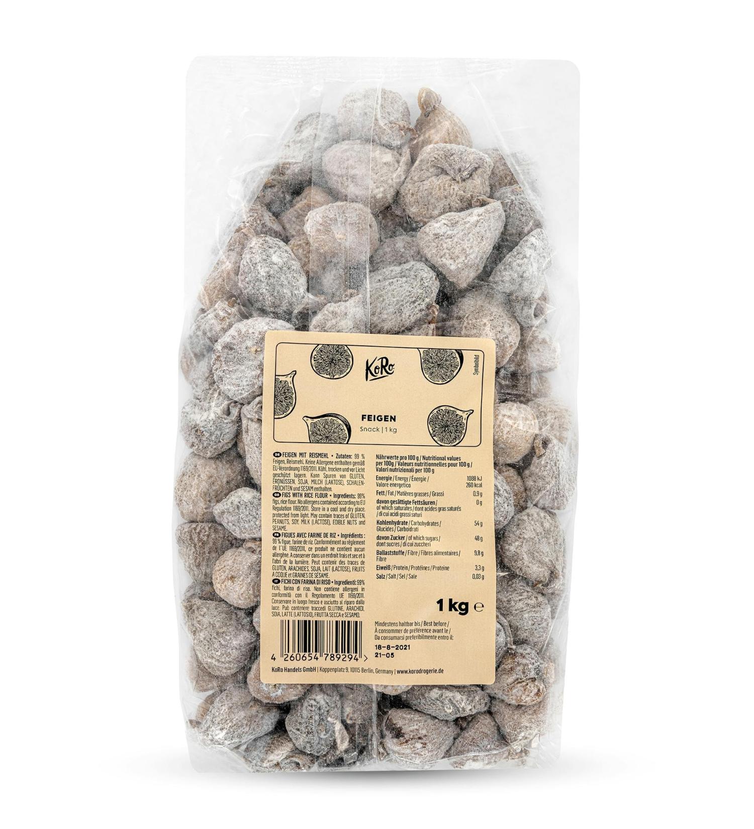 KoRo - Figues s ch es 1 kg - Buy Online on GoSupps.com