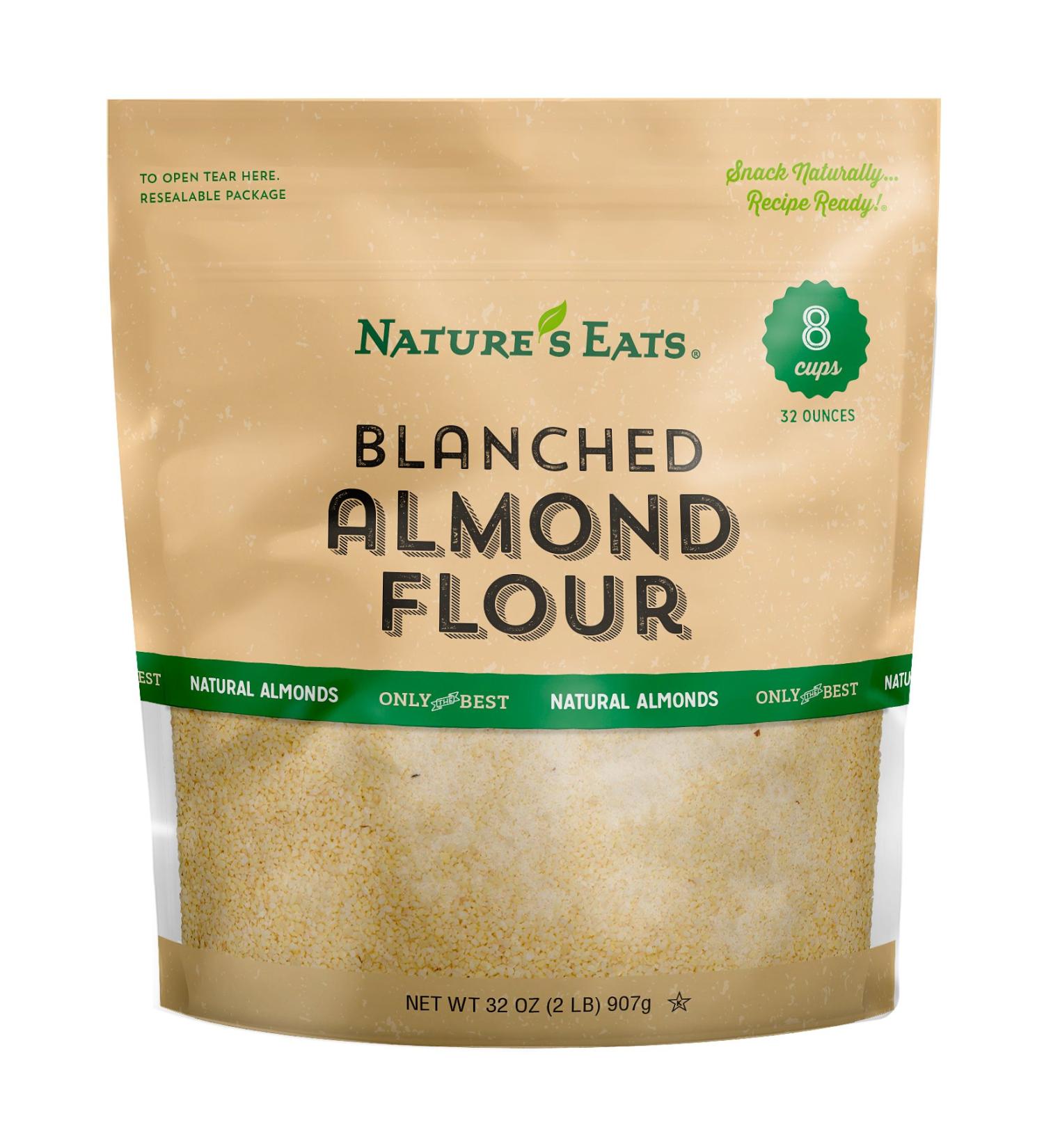 Nature's Eats Blanched Almond Flour 32oz - Premium Quality for Baking & Cooking - Buy Online on GoSupps.com