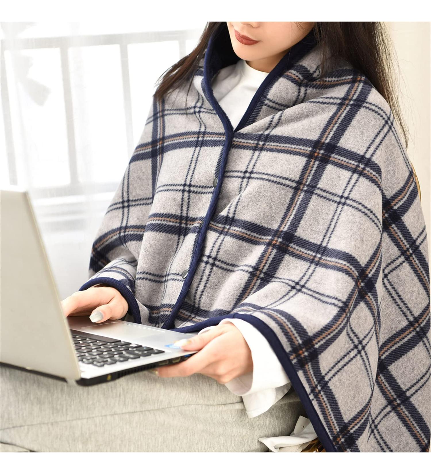 Scarf Blanket for Adults Flannel Lining Warm Blanket Wheelchair Poncho Knee Blanket Leg Blanket for Wheelchair Portable Warm Blanket Wheelchair Accessories - Buy Online on GoSupps.com