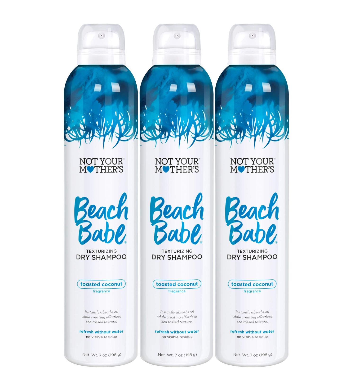 Not Your Mother's Beach Babe Dry Shampoo (3-Pack) - 7 oz - Effortless Sea-Tossed Texture - Instant Oil Absorption - 21 oz Total - Buy Online on GoSupps.com