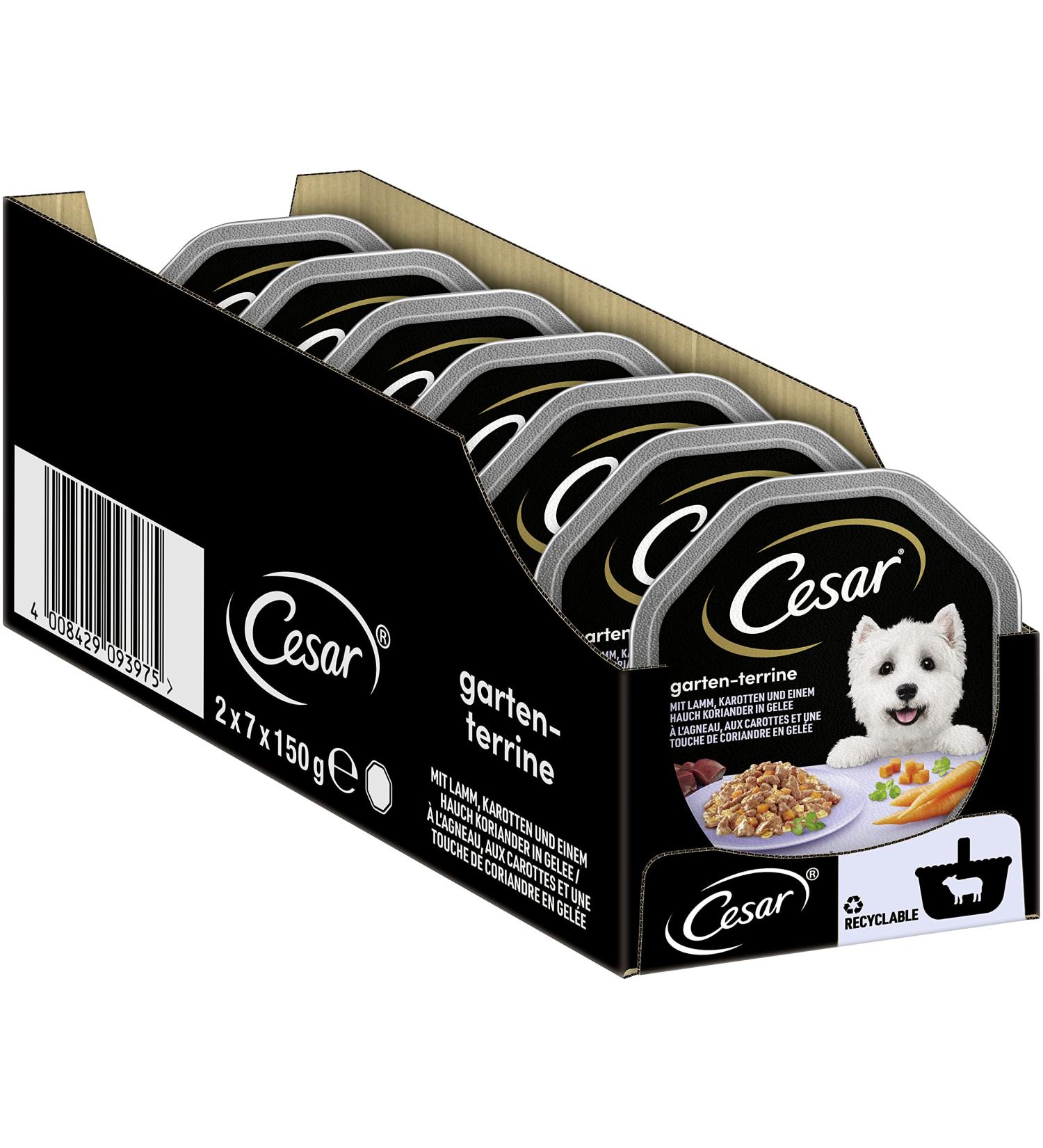 Cesar dog food wet food garden terrine with lamb carrots and coriander in jelly 14 bowls (14 x 150g) recommendation d.Chef's greeting of the 150 g season (14 Pack)