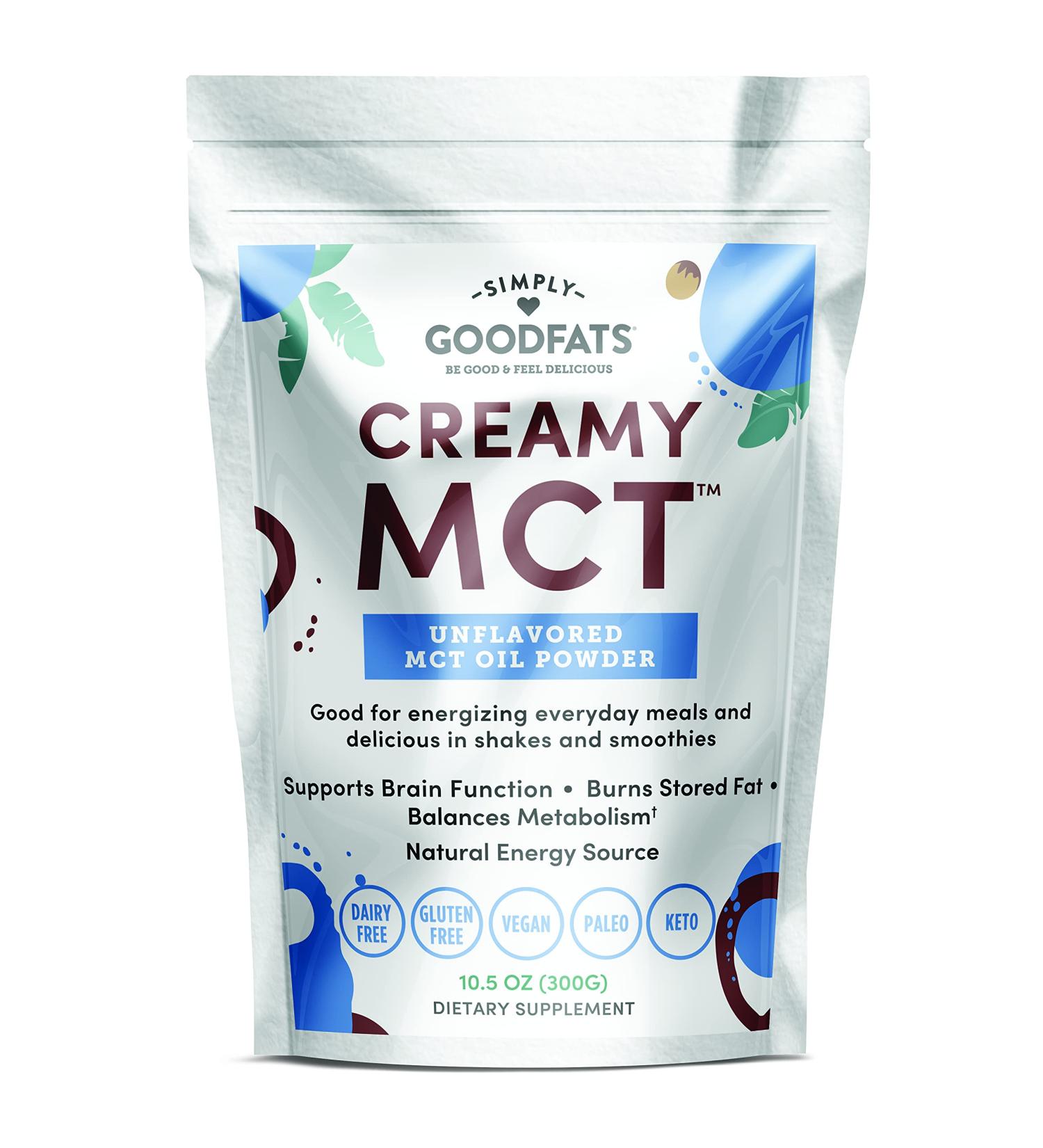 Simply Goodfats Creamy Coconut MCT Oil Powder  Unflavored Keto MCT Powder For Keto Ice Cream  Coffee  Shakes  Keto Food For Natural Slim  Keto Diet for Women and Men - 10.5 Oz - Buy Online on GoSupps.com