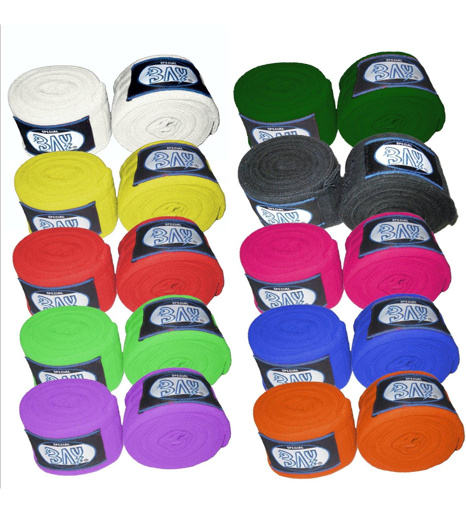 BAY Professional Boxing Wraps 2.5m - Yellow MMA Kickboxing Bandages for International Shipping - Buy Online on GoSupps.com