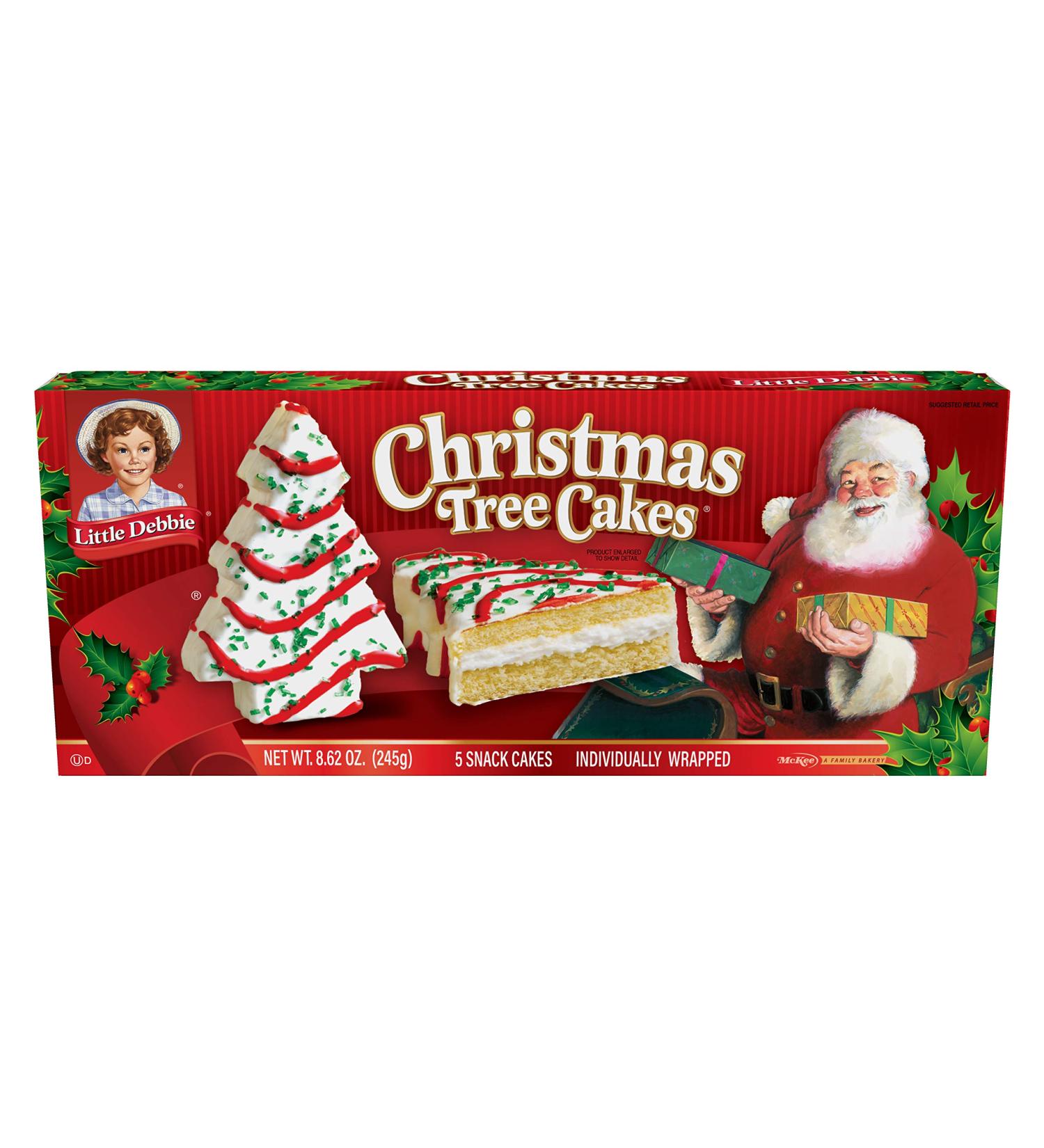 Little Debbie Vanilla Christmas Tree Cakes 3 Boxes of 5 (Total 15 Cakes) - Buy Online on GoSupps.com