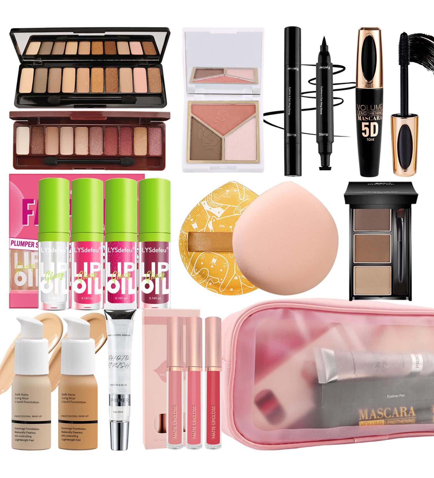 All in One Makeup Kit for Women Full Kit Travel Makeup Kit for Teens Makeup Gift Kit with Everything Foundation Eyeshadow Lip Gloss Lip Oil Eyebrow Blush Contour Powder Christmas Makep Gift-Set B Setb - Buy Online on GoSupps.com