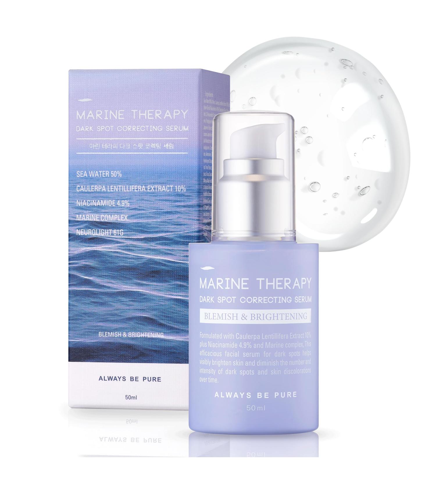 Always be Pure Marine Therapy Dark Spot Correcting Serum 50ml | Brightening 5% Niacinamide Antioxidant for Dull Skin | Korean Skincare - Buy Online on GoSupps.com