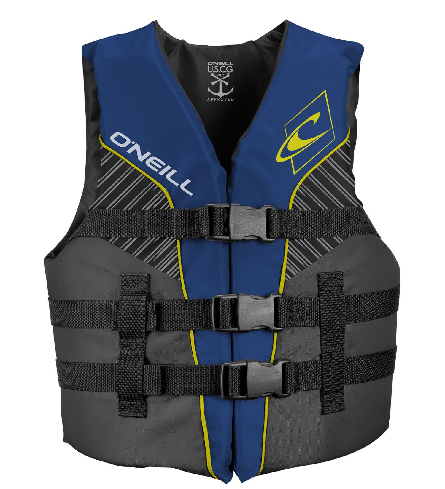O'Neill Youth SuperLite USCG Life Vest One Size Pacific/Smoke/Black:Yellow