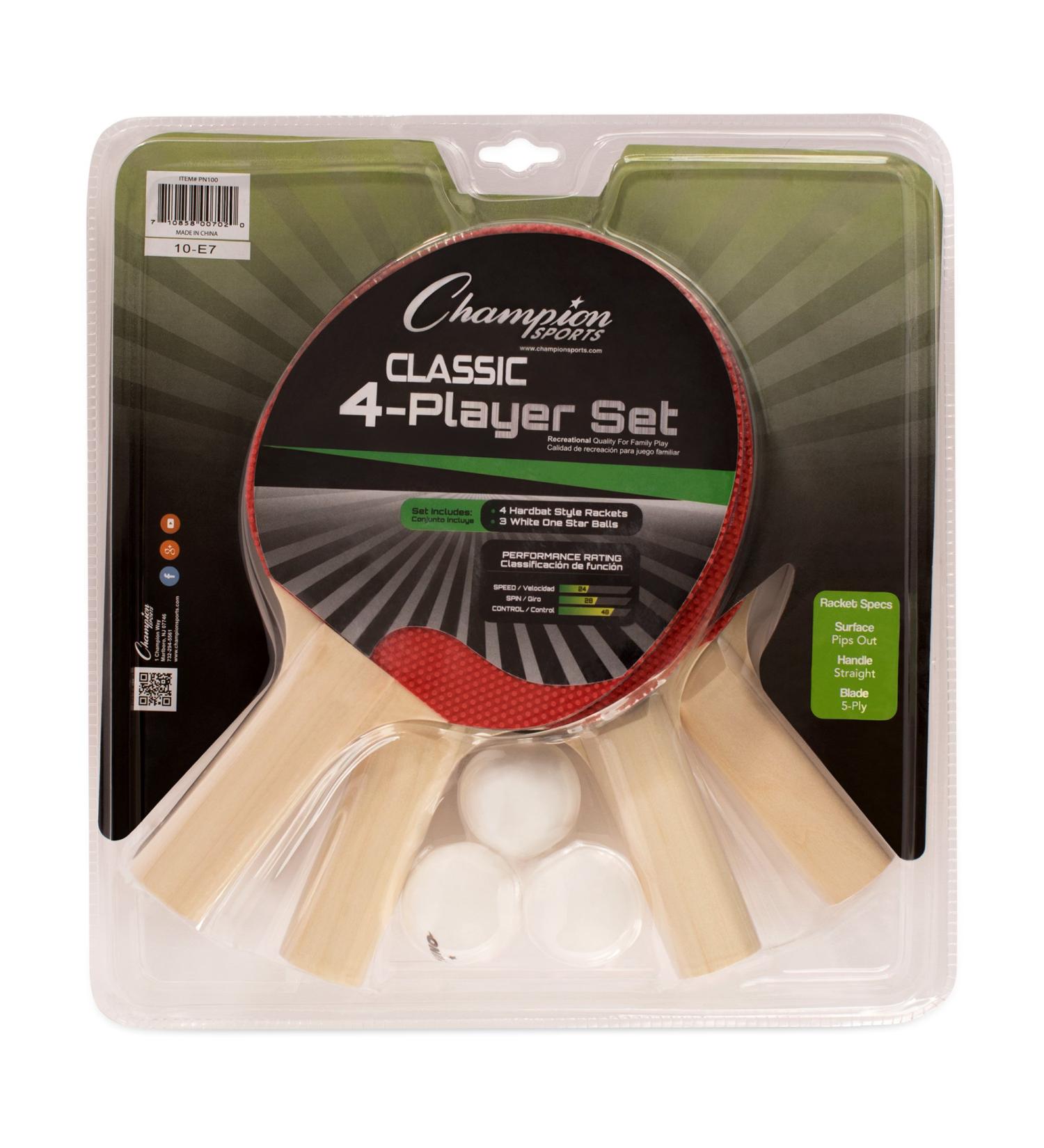 Champion Sports Table Tennis Set - 4 Player Bundle - Buy Online on GoSupps.com