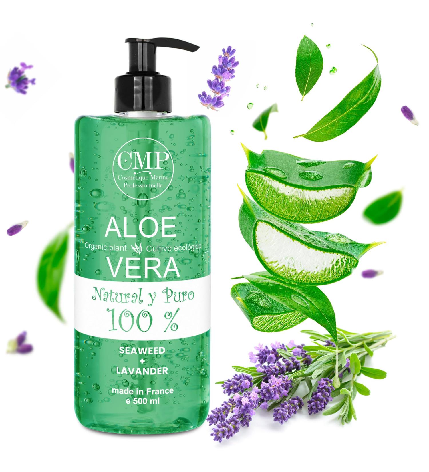 Aloe Vera Lavender Gel Refreshing Moisturizing and Soothing Action | Revitalizing After Sun Lotion | Anti-Aging and Repairing 500ml - Buy Online on GoSupps.com