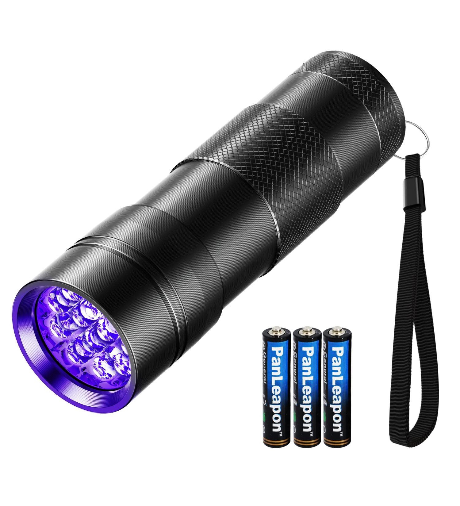 Fulighture UV Torch Pets Black Light 12LED 395nm Dogs/Cats Urine Detector Ultraviolet Flashlight Find Dry Stains on Carpets/Rugs/Floor with Batteries Included 395nm 1 Count (Pack of 1) - Buy Online on GoSupps.com