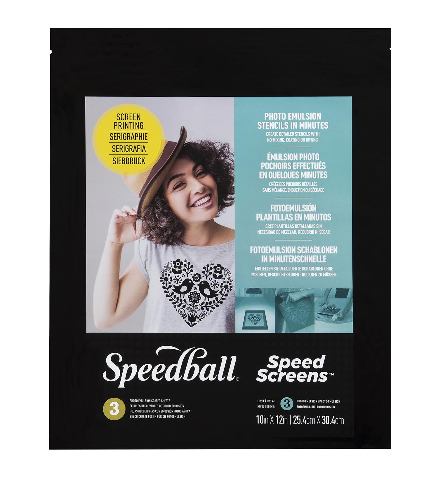 Speedball Speed Screens 10 x 12 (3-Pack) Photo Emulsion Stencils for Screen Printing - Ideal for T-Shirts and Crafts - Buy Online on GoSupps.com
