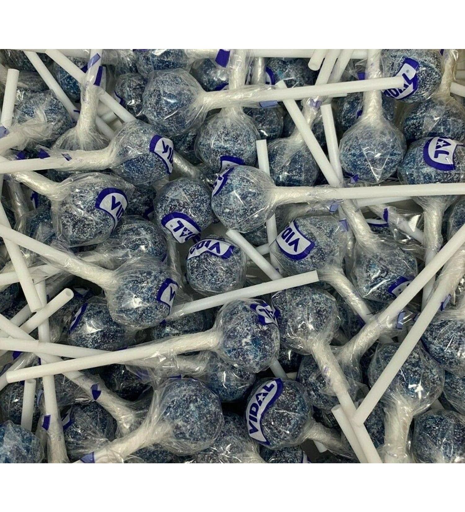 50 x Blue Raspberry Lollipops Share Bag by The Gourmet Sweet Company